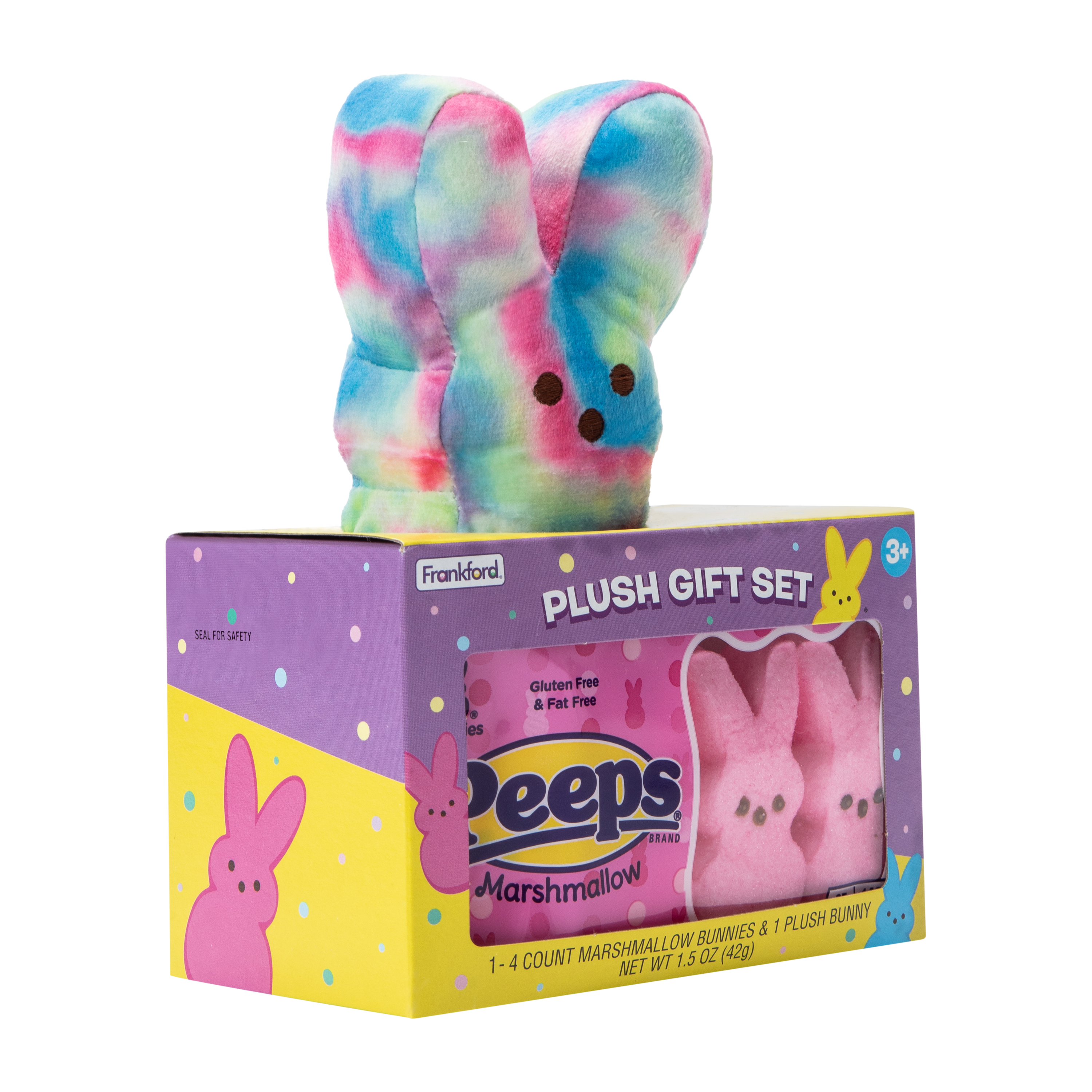 Peeps® Tie Dye Plush & Marshmallow Candy Gift Set
