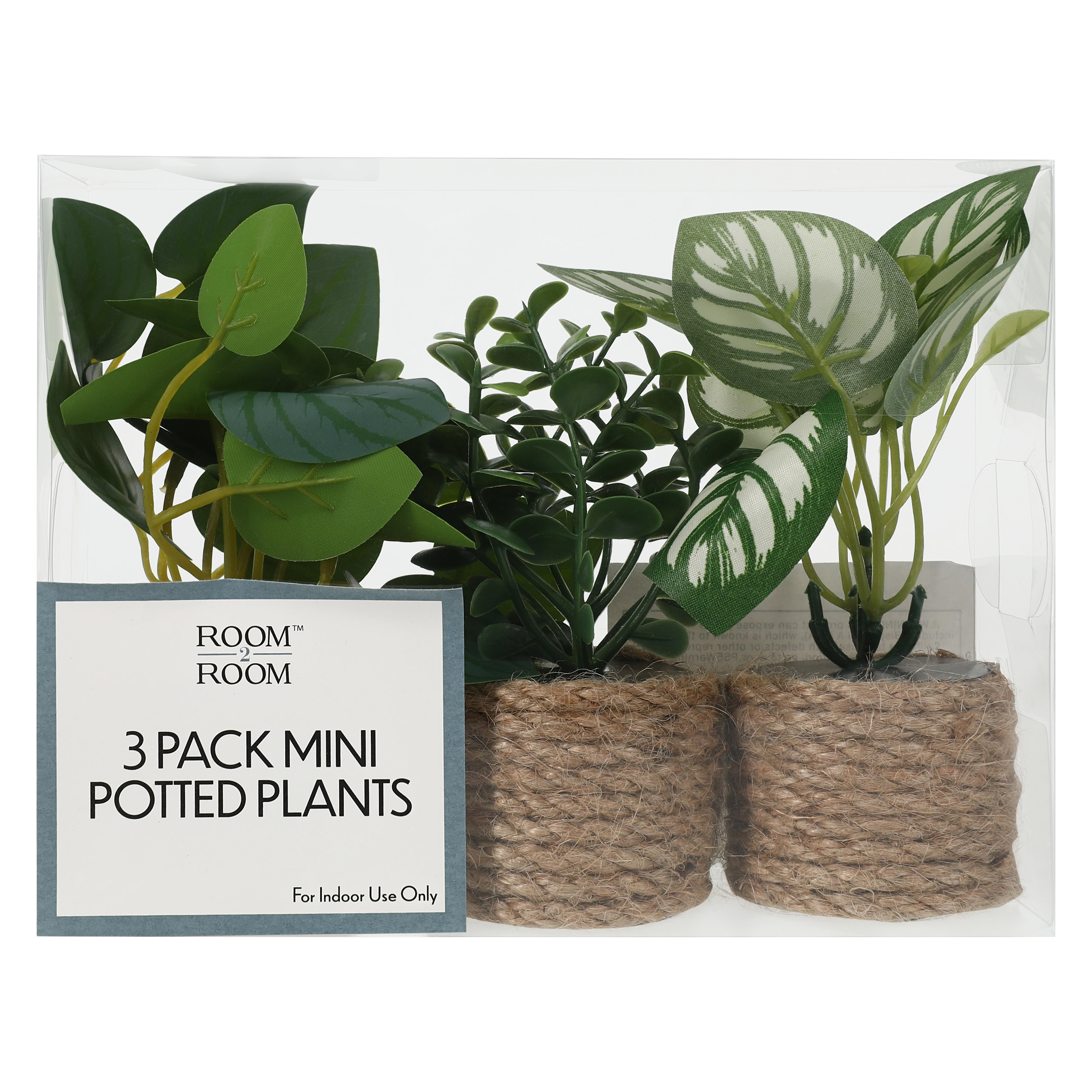 Mini Potted Faux Plants 3-Count
