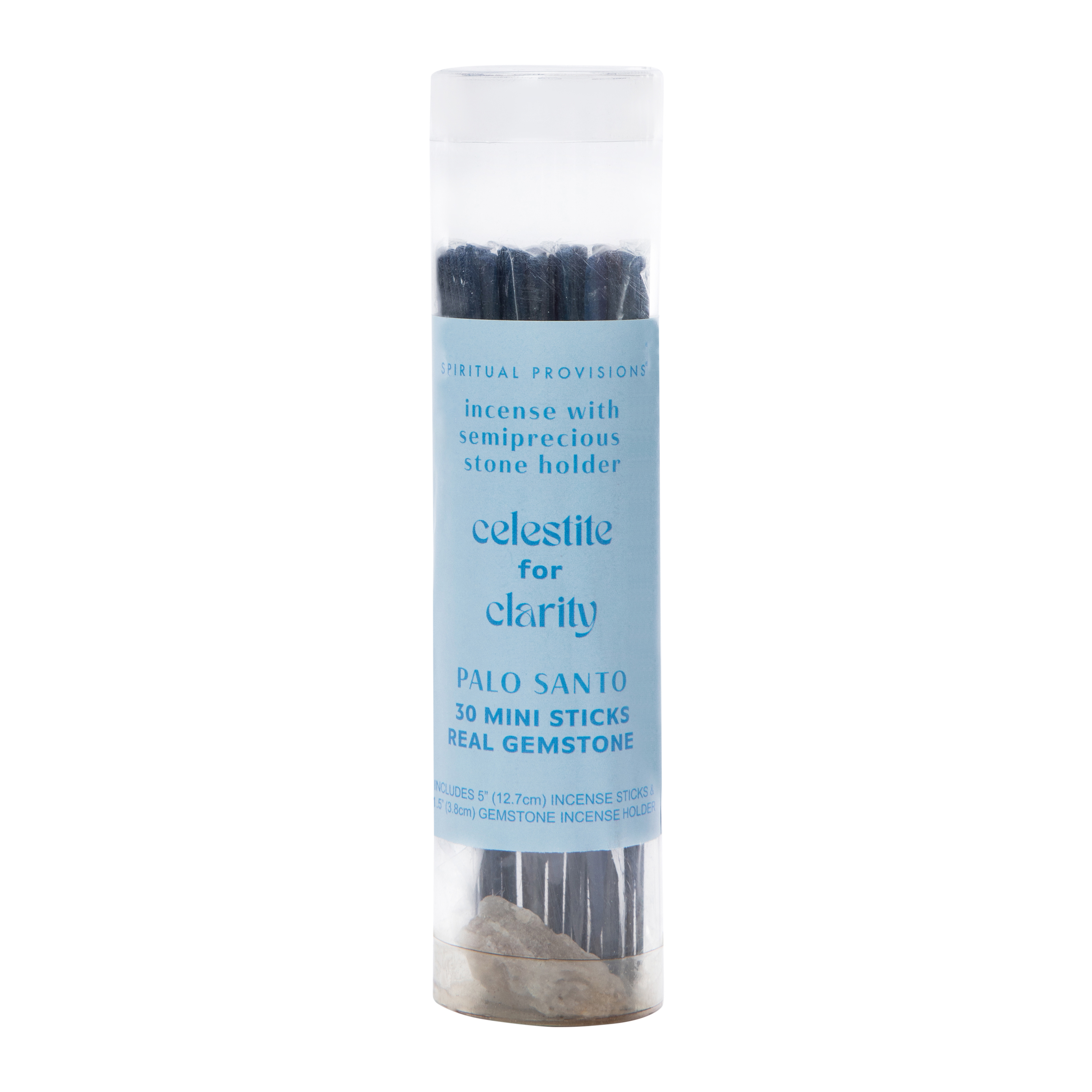 Spiritual Provisions® 30-Count Mini Incense Sticks & Gemstone Holder