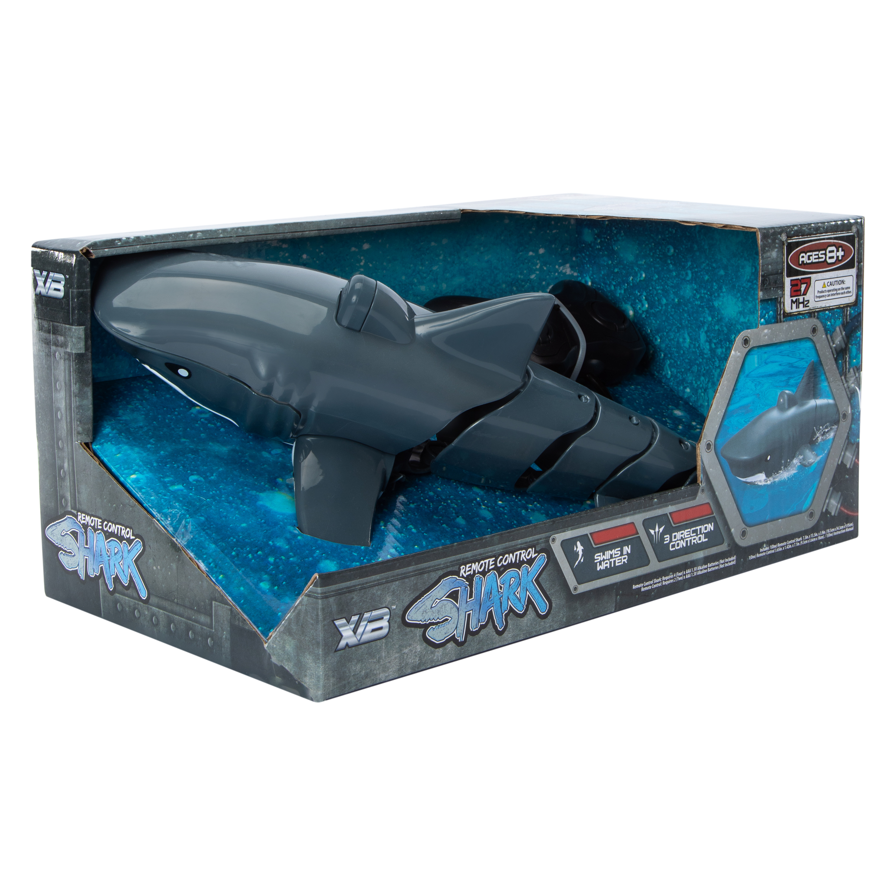 Remote Control Shark Toy 13.5in x 7.3in
