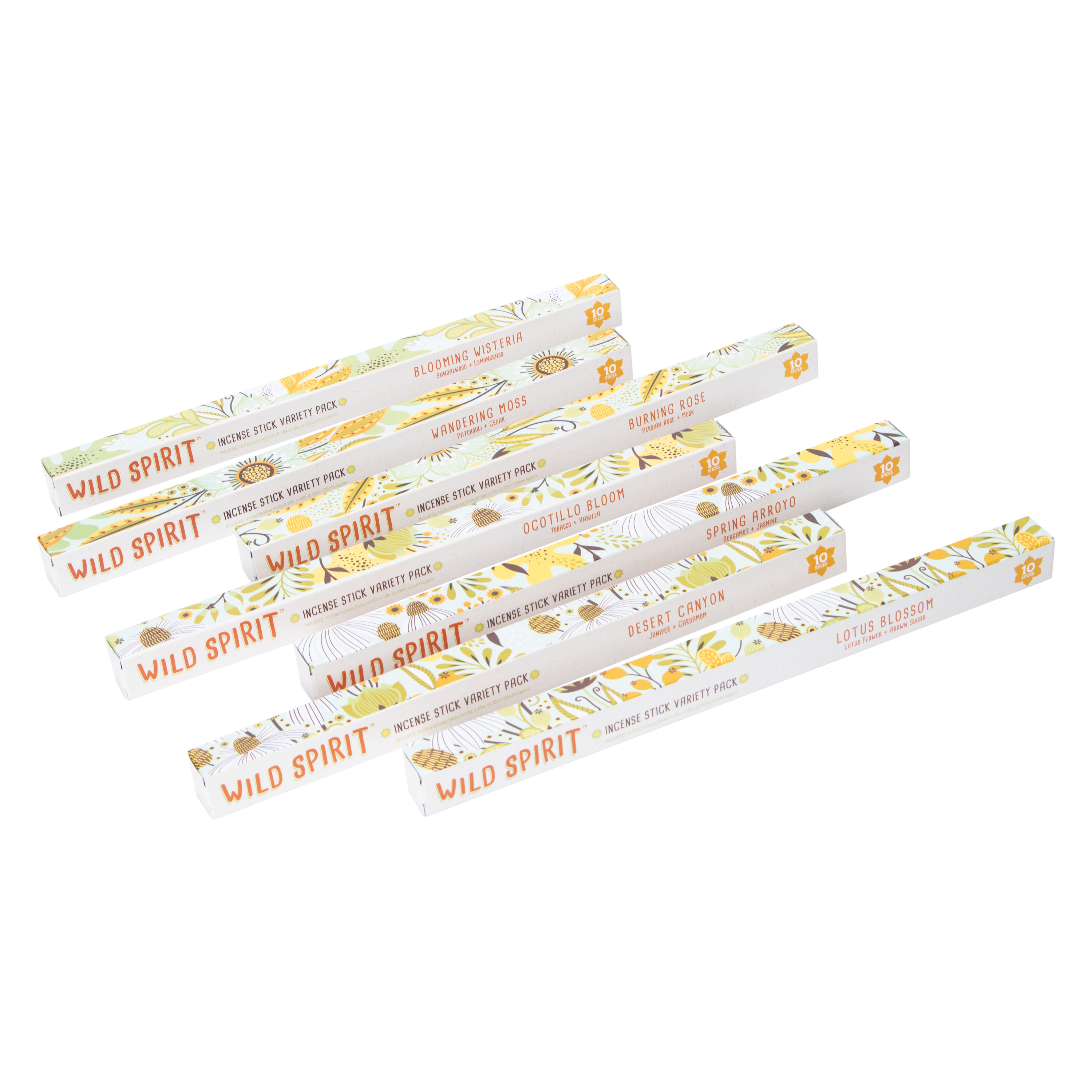 Wild Spirit Incense Stick Variety Pack 70-Count