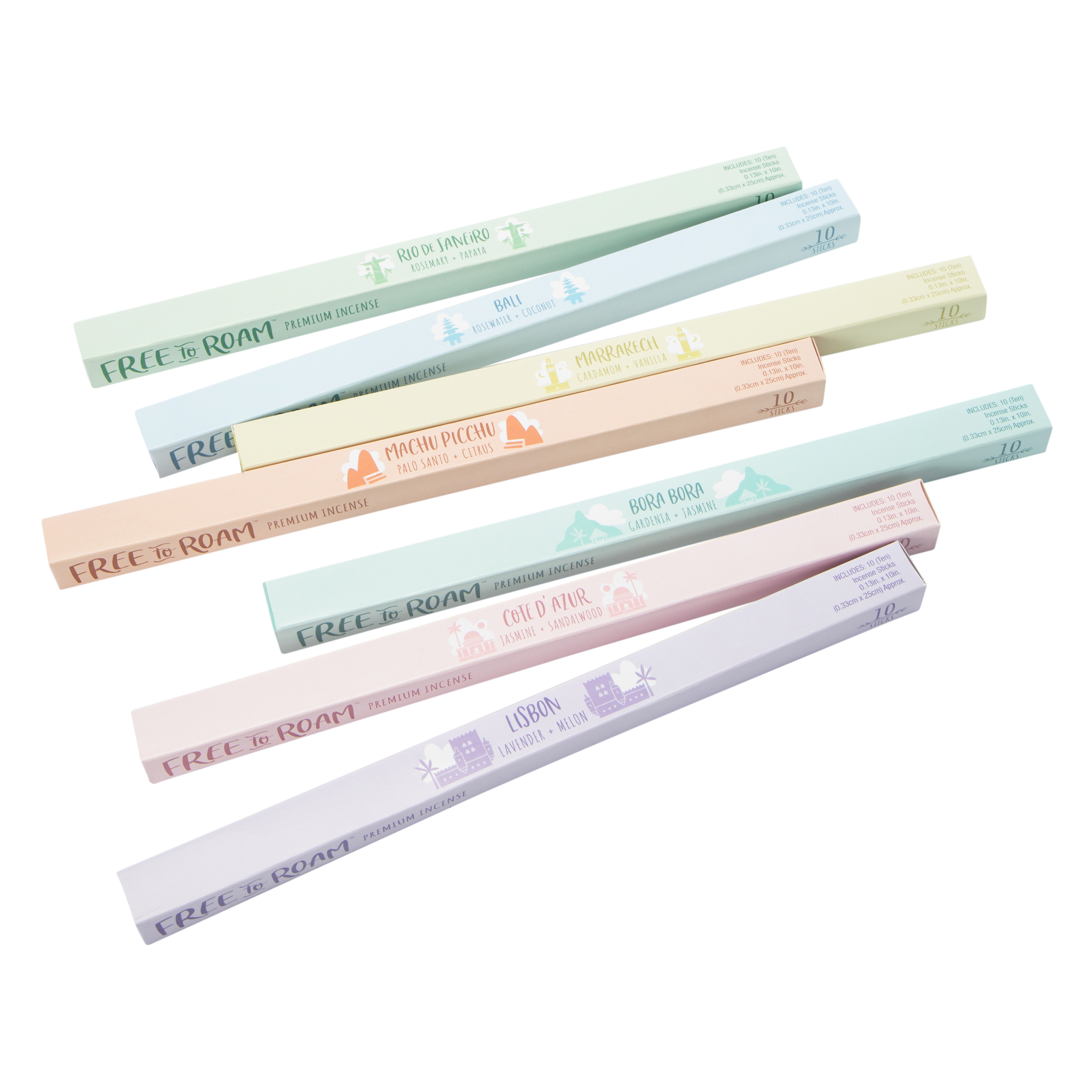 Free To Roam Scented Incense Stick Set 70-Count