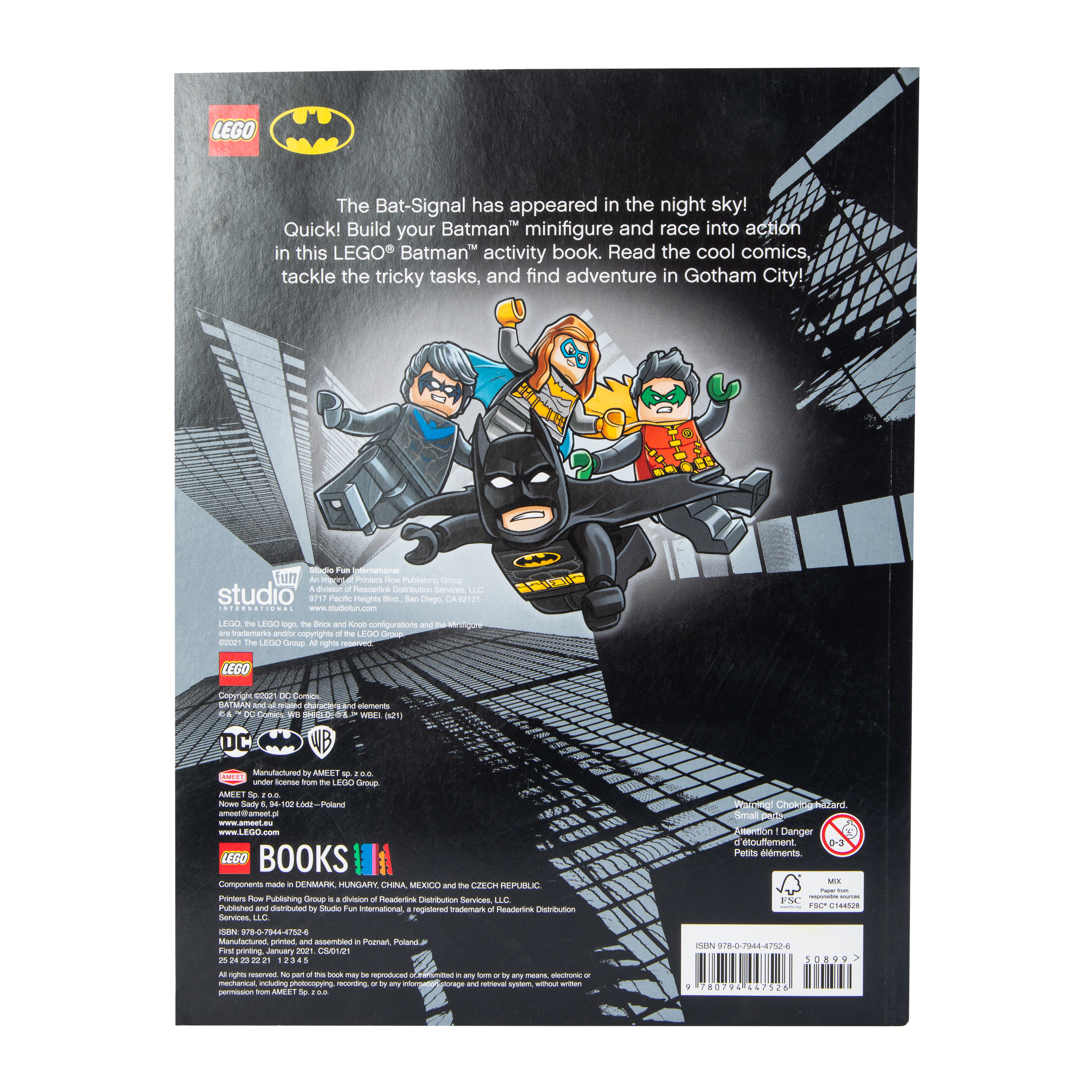 LEGO® Batman™ Adventures In Gotham City Activity Book & Minifigure Set