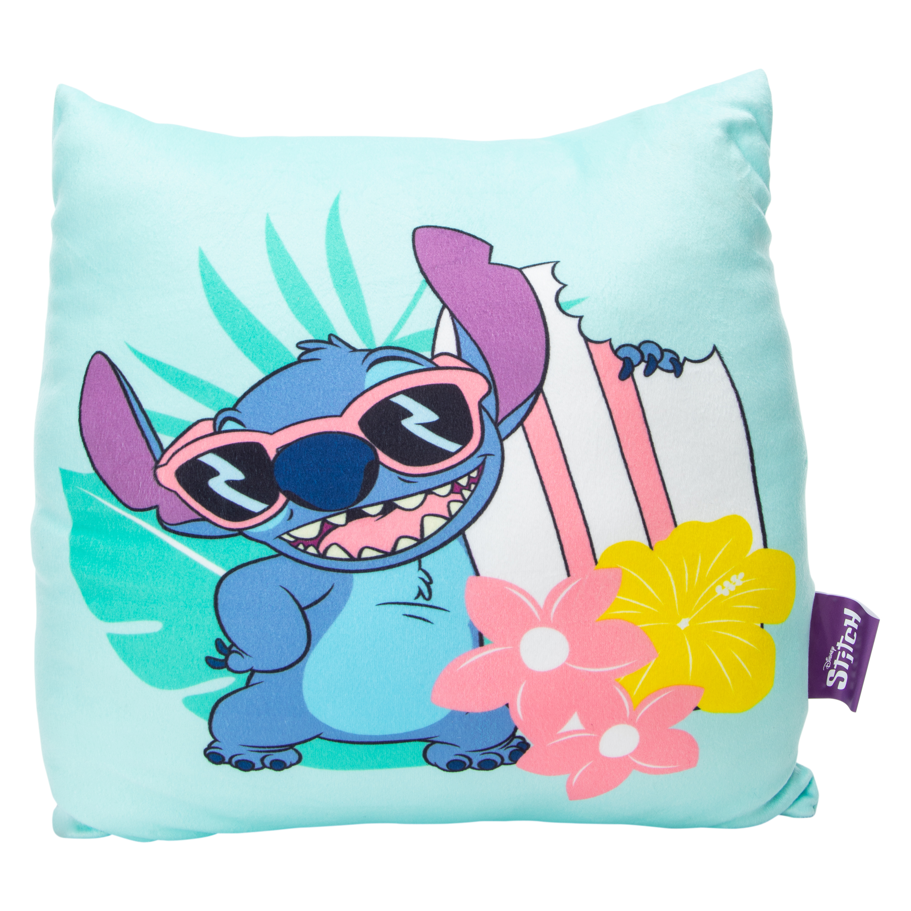 Baby Stitch on Pillow with Bottle