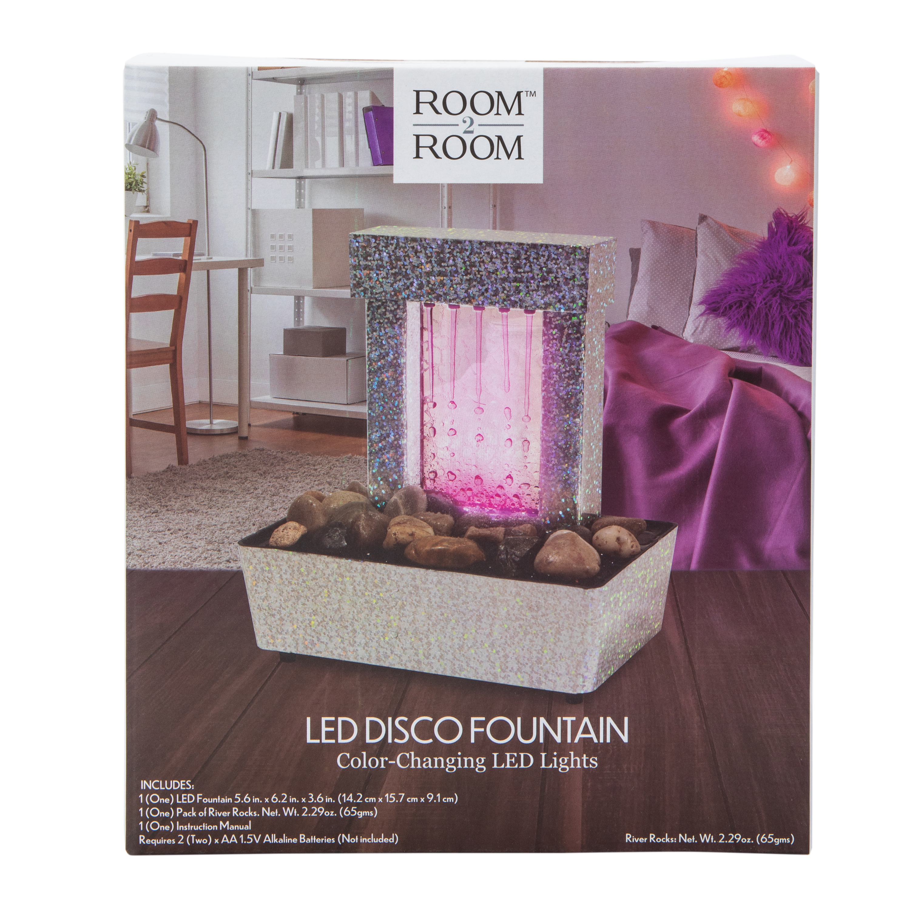 LED Disco Indoor Water Fountain 5.6in x 6.2in