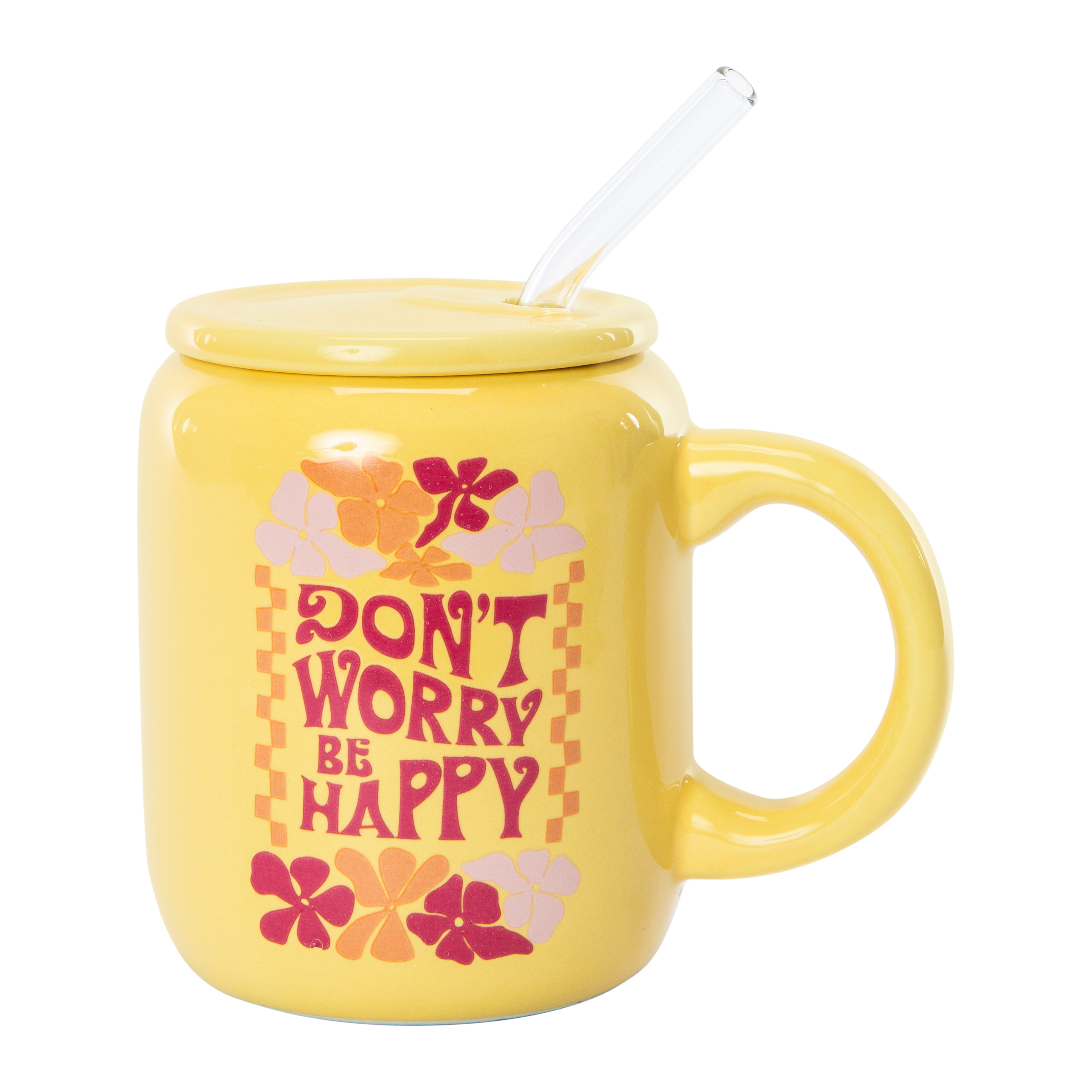 Printed Ceramic Sipper Mug With Lid