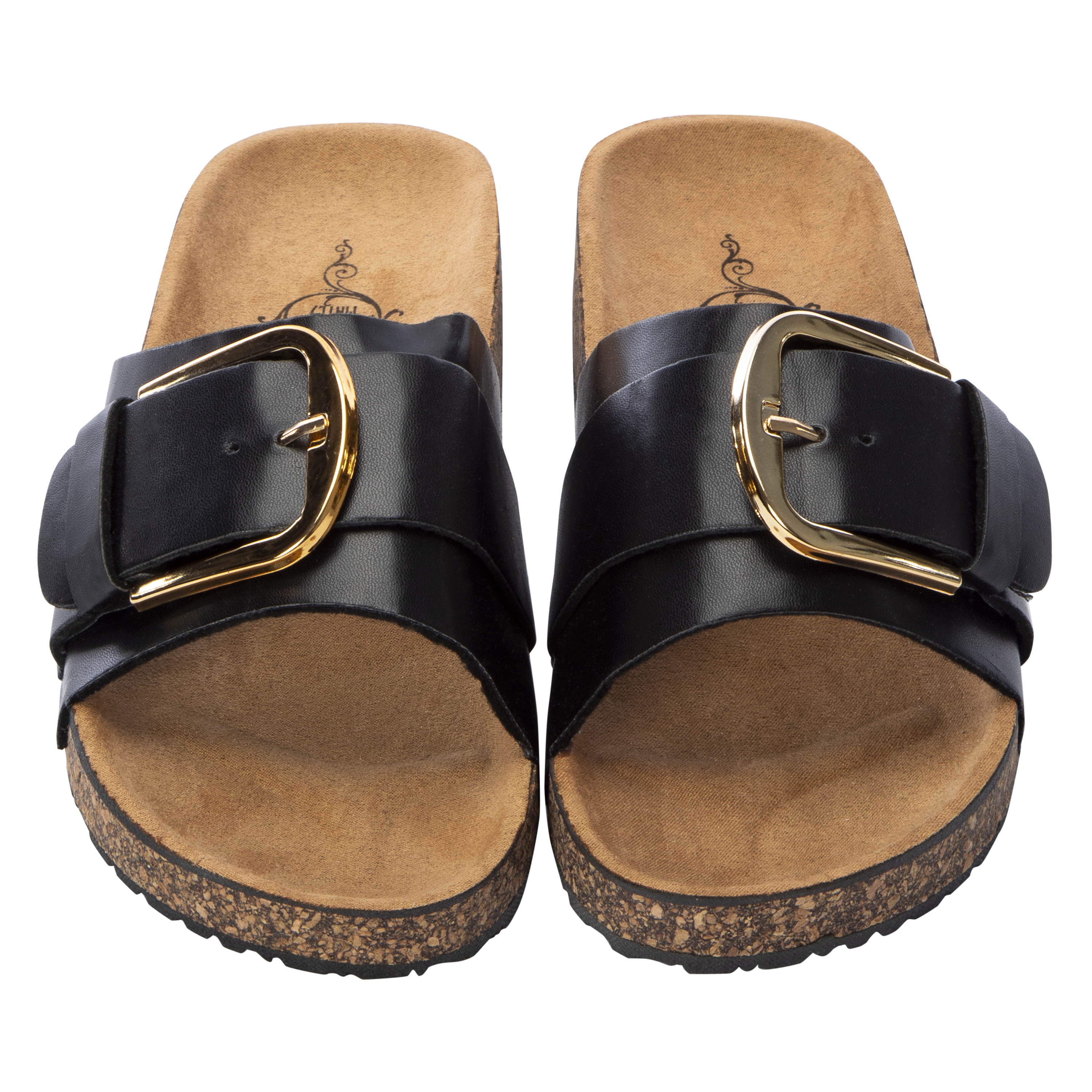 Ladies Jute Buckle Slide Sandals