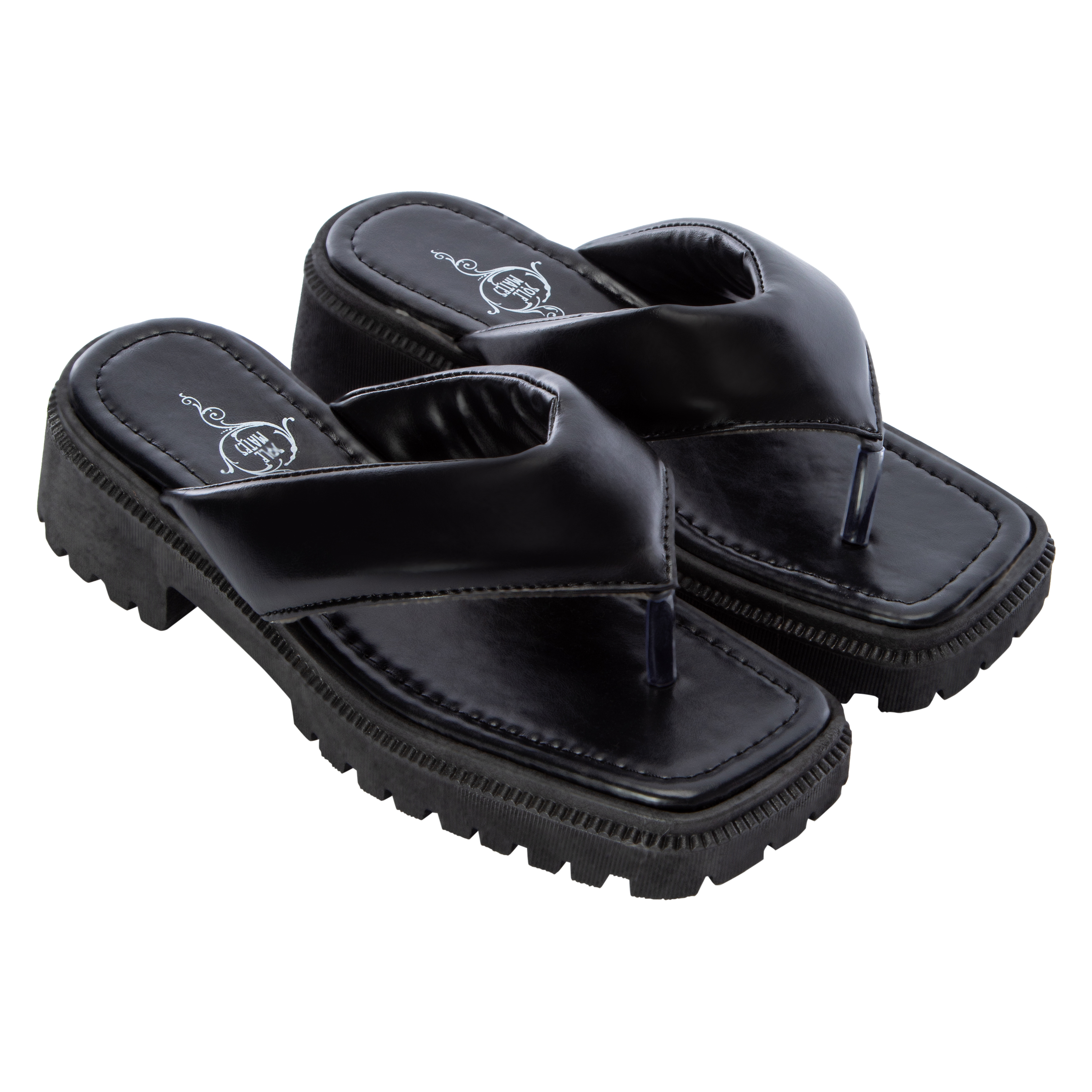 Ladies Retro Padded Thong Sandals