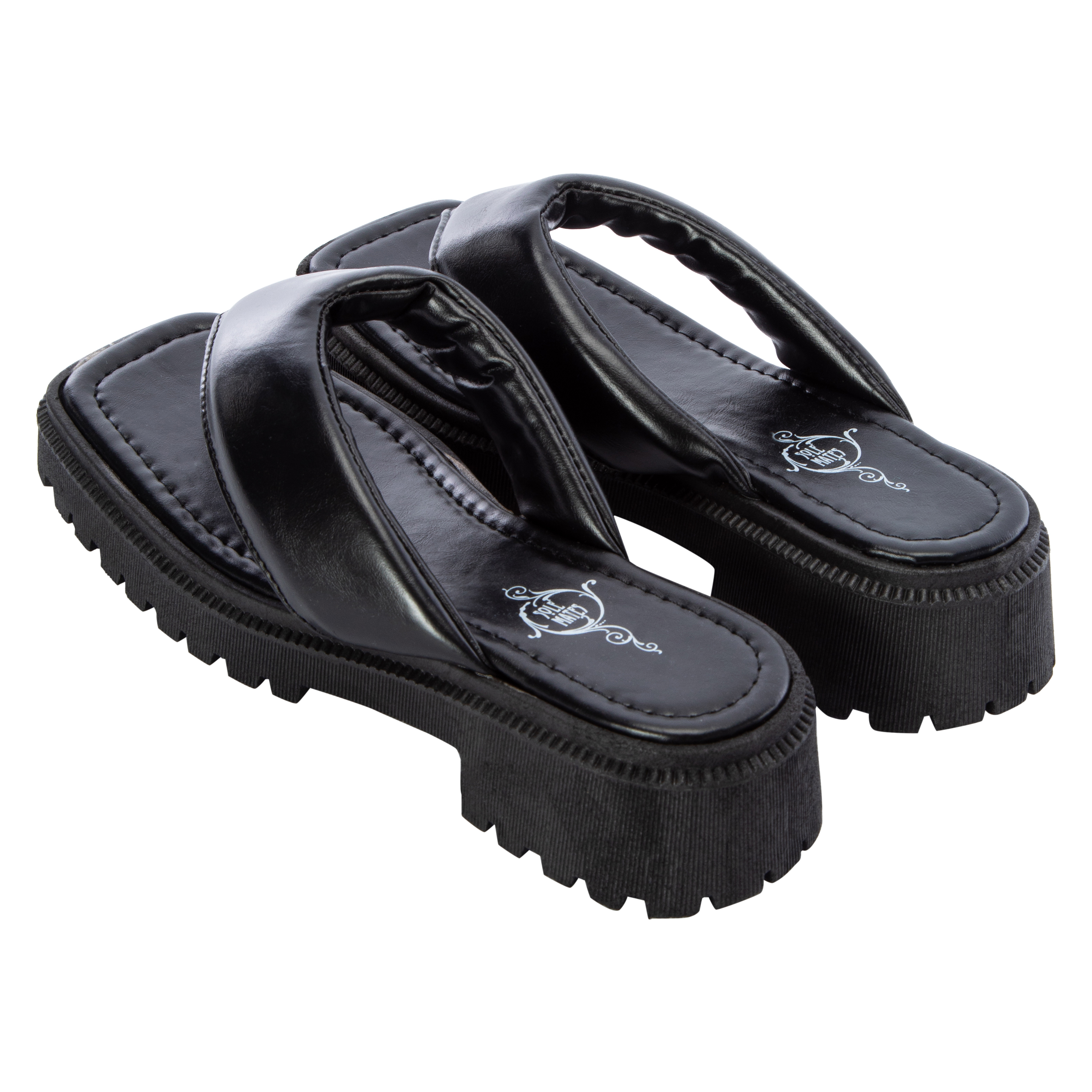 Ladies Retro Padded Thong Sandals