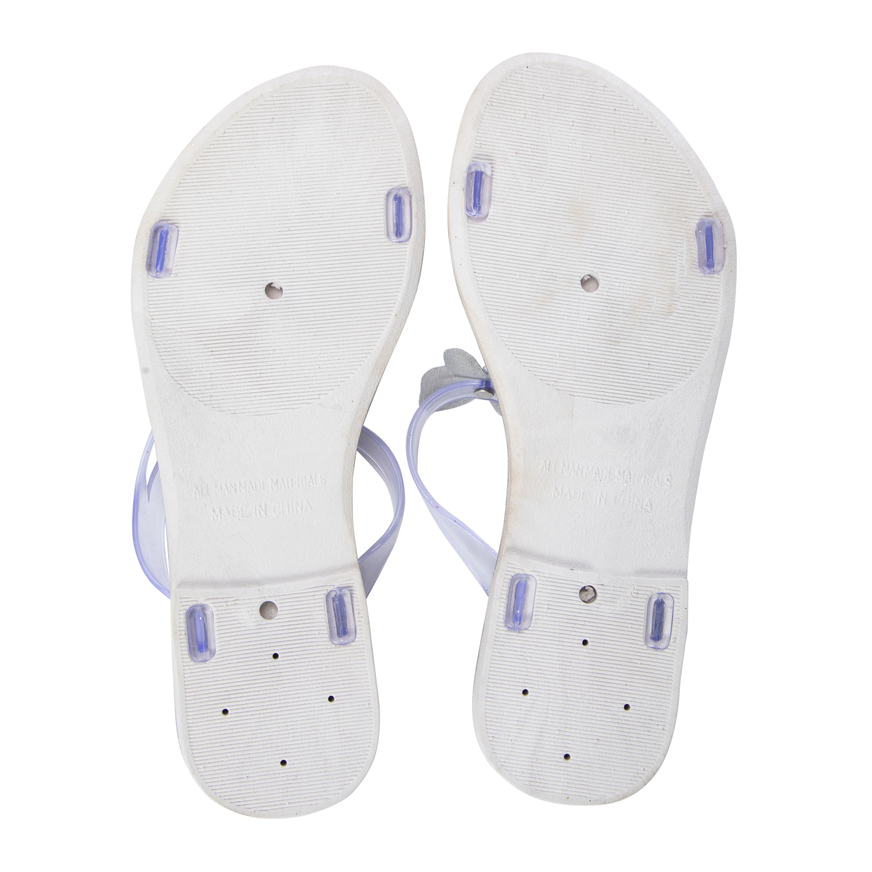 Glitter Butterfly Jelly Slide Sandals