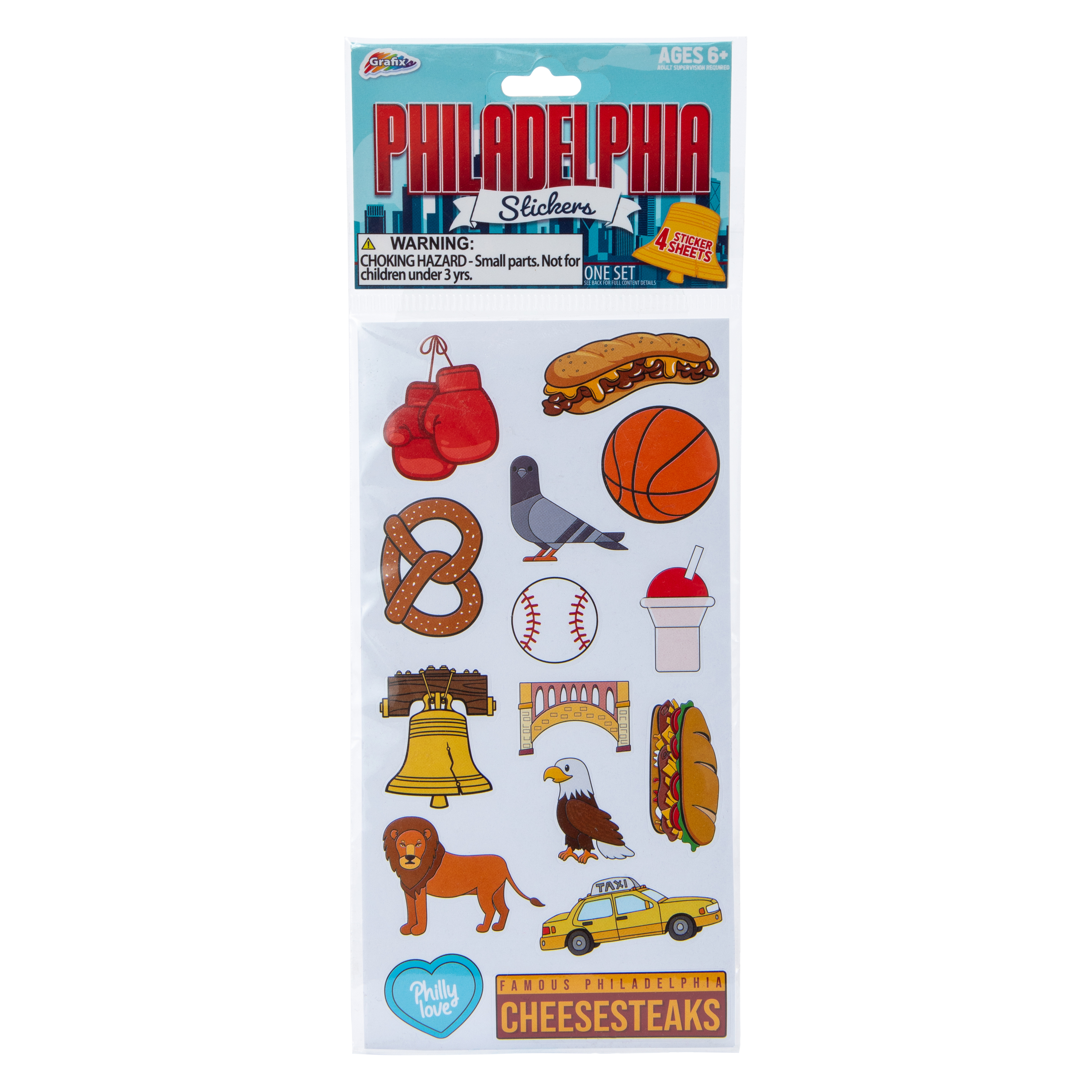 Philadelphia Stickers 4-Sheets
