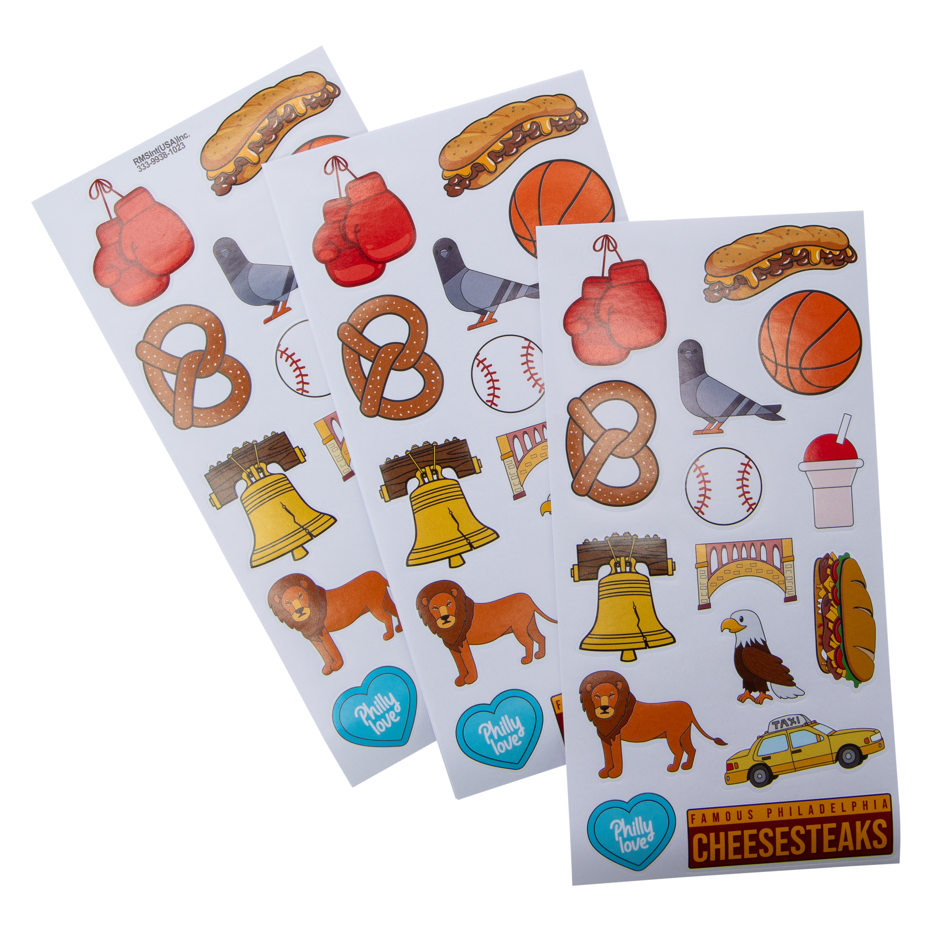 Philadelphia Stickers 4-Sheets