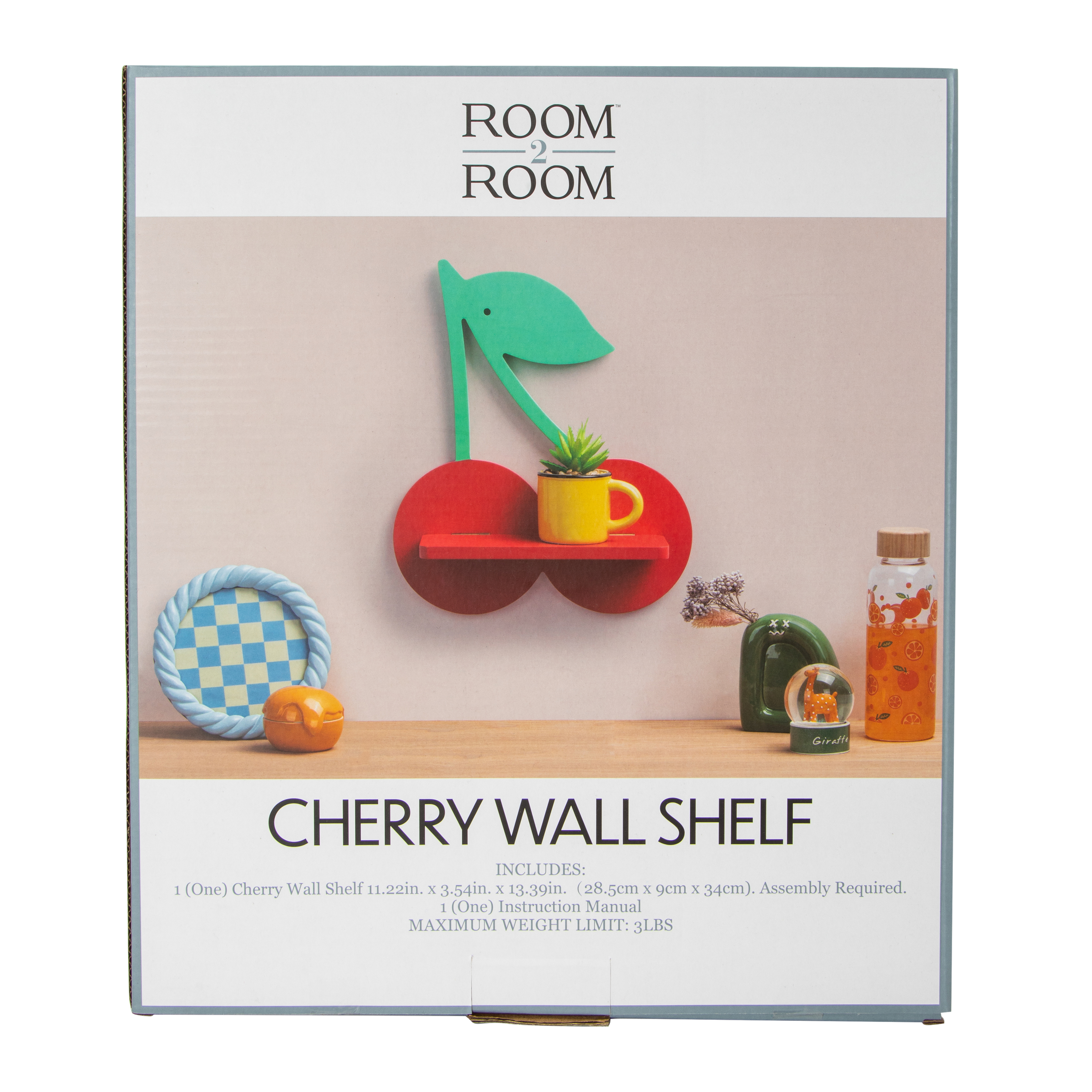 Cherry Shaped Wall Shelf 11.22 x 13.39in