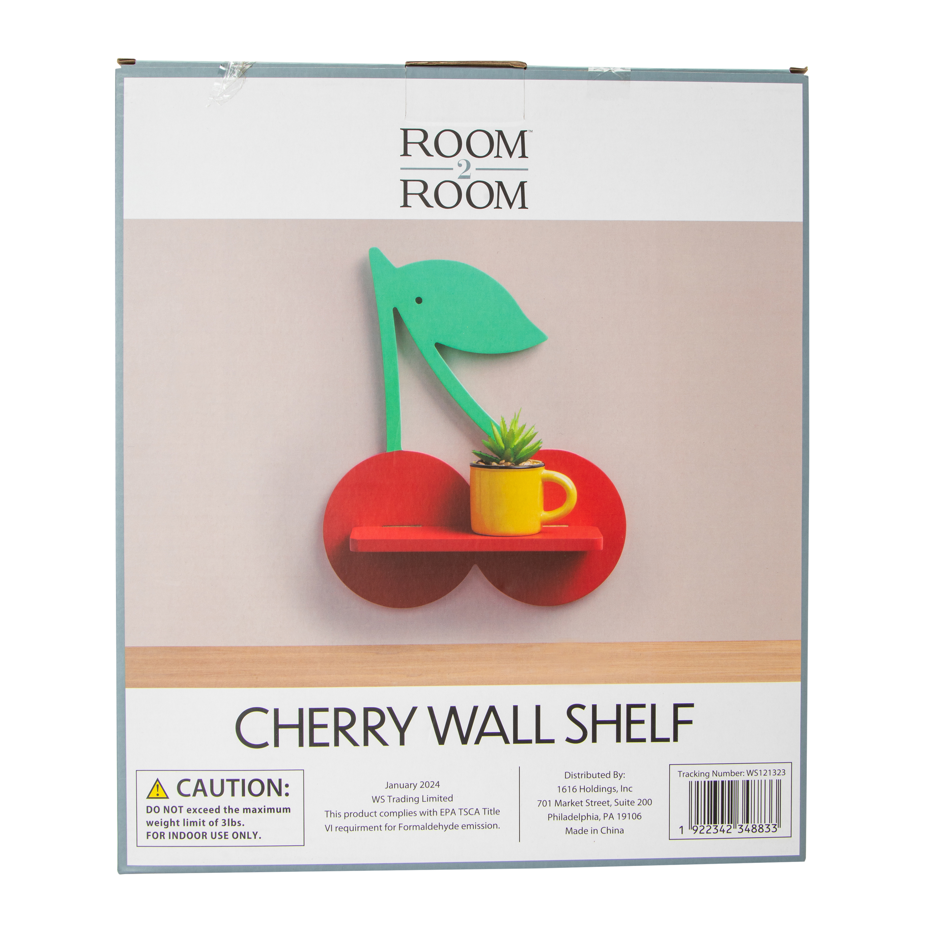 Cherry Shaped Wall Shelf 11.22 x 13.39in