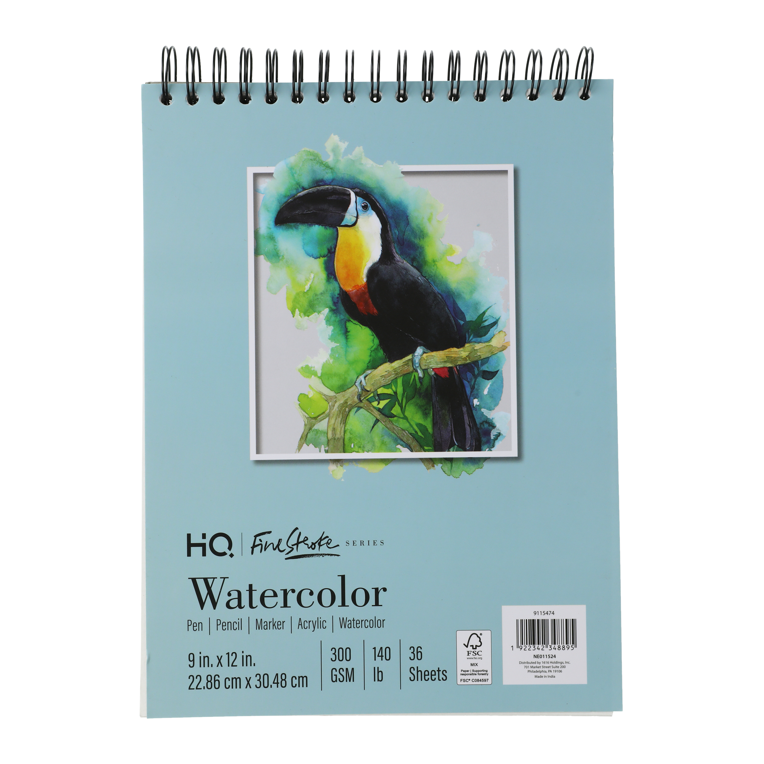 Large Watercolor Sketchbook 9in x 12in