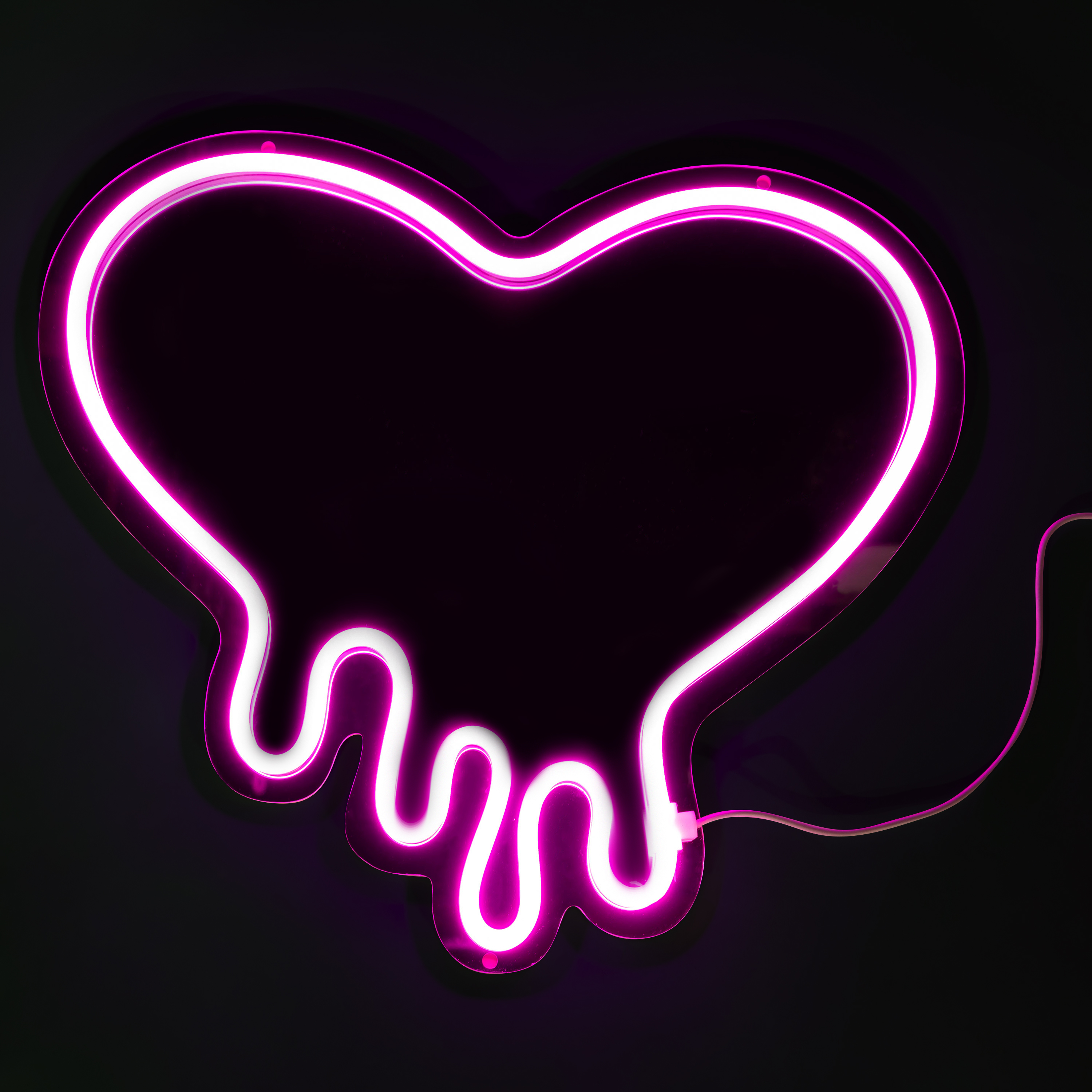 Drippy Heart LED Mirror 15.7in x 14in