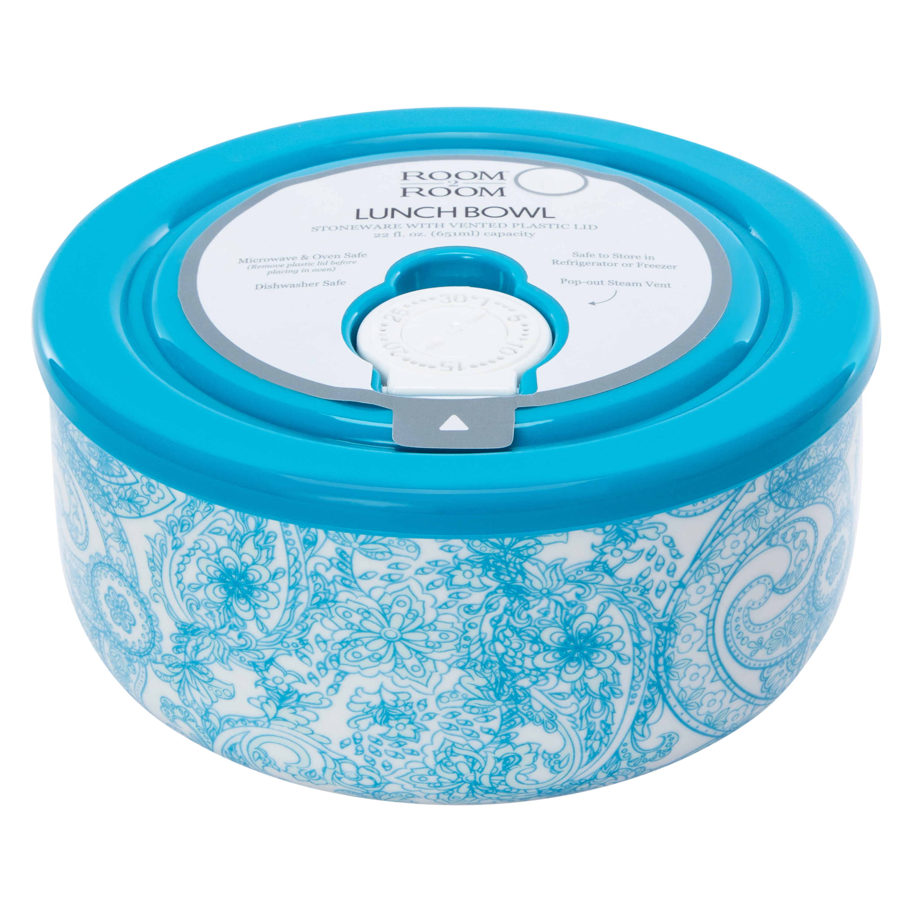 Printed Lunch Bowl With Vented Lid 22oz