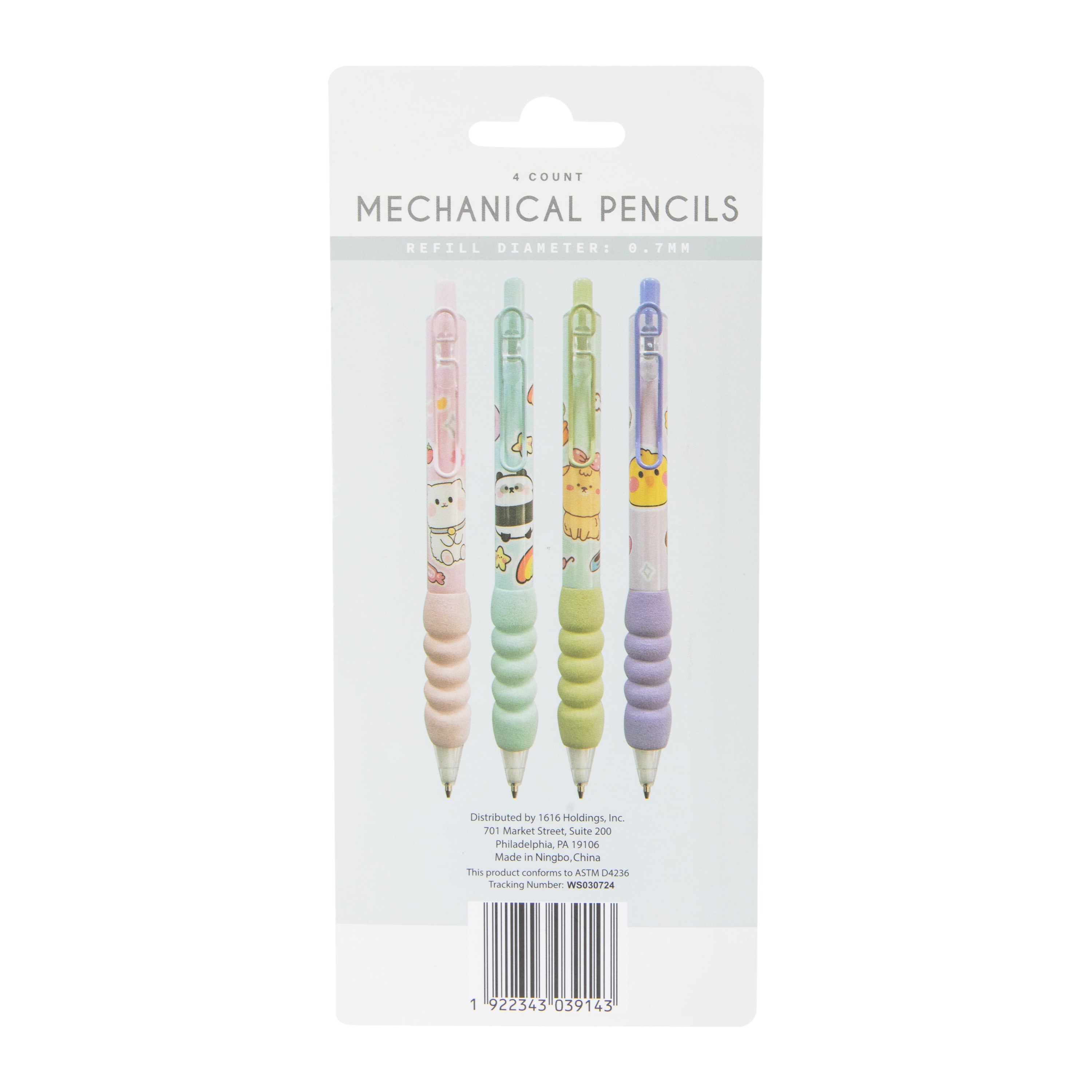 Kawaii Mechanical Pencils 4-Count