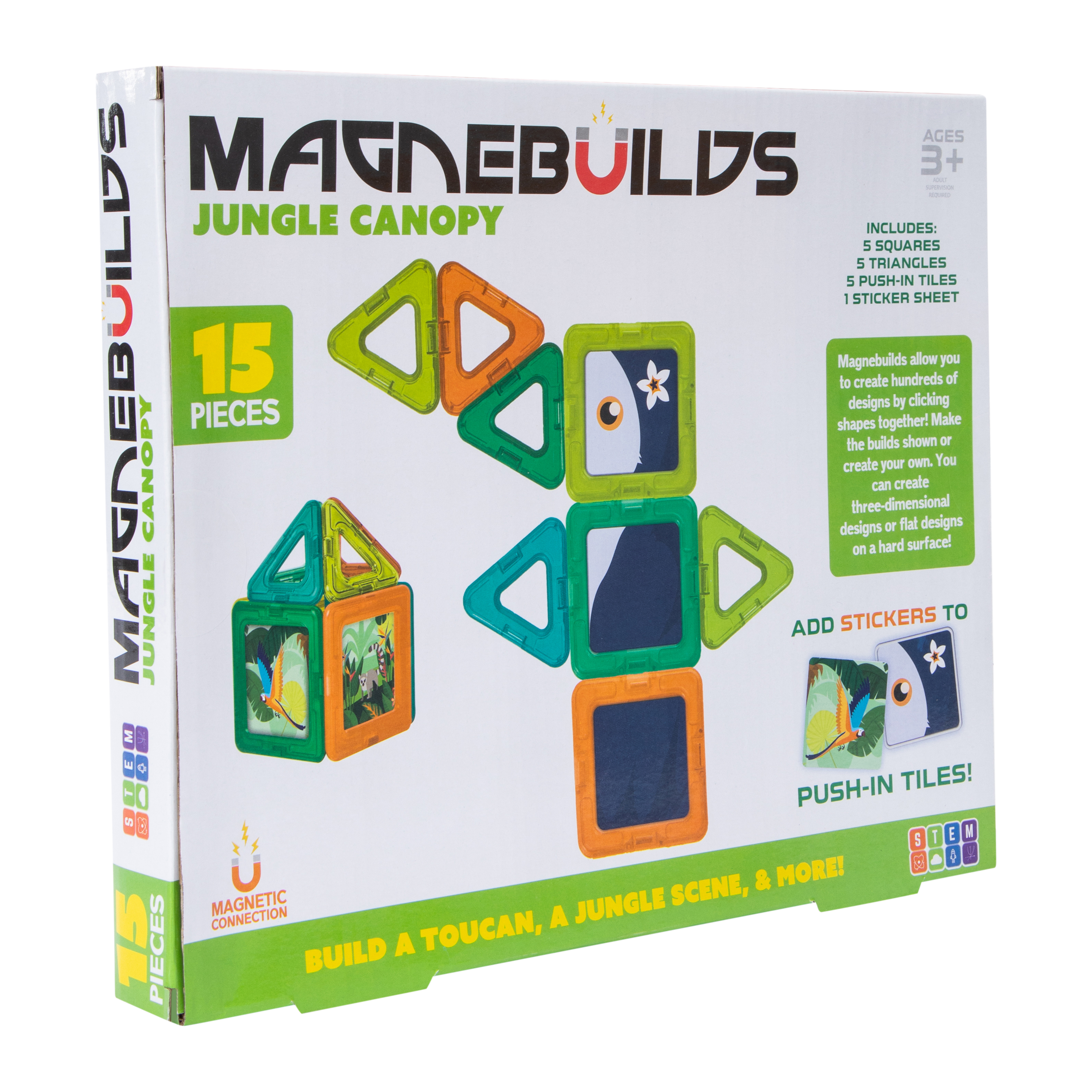 Five Below Grafix® Magnebuilds Magnetic Building Blocks 15-Piece