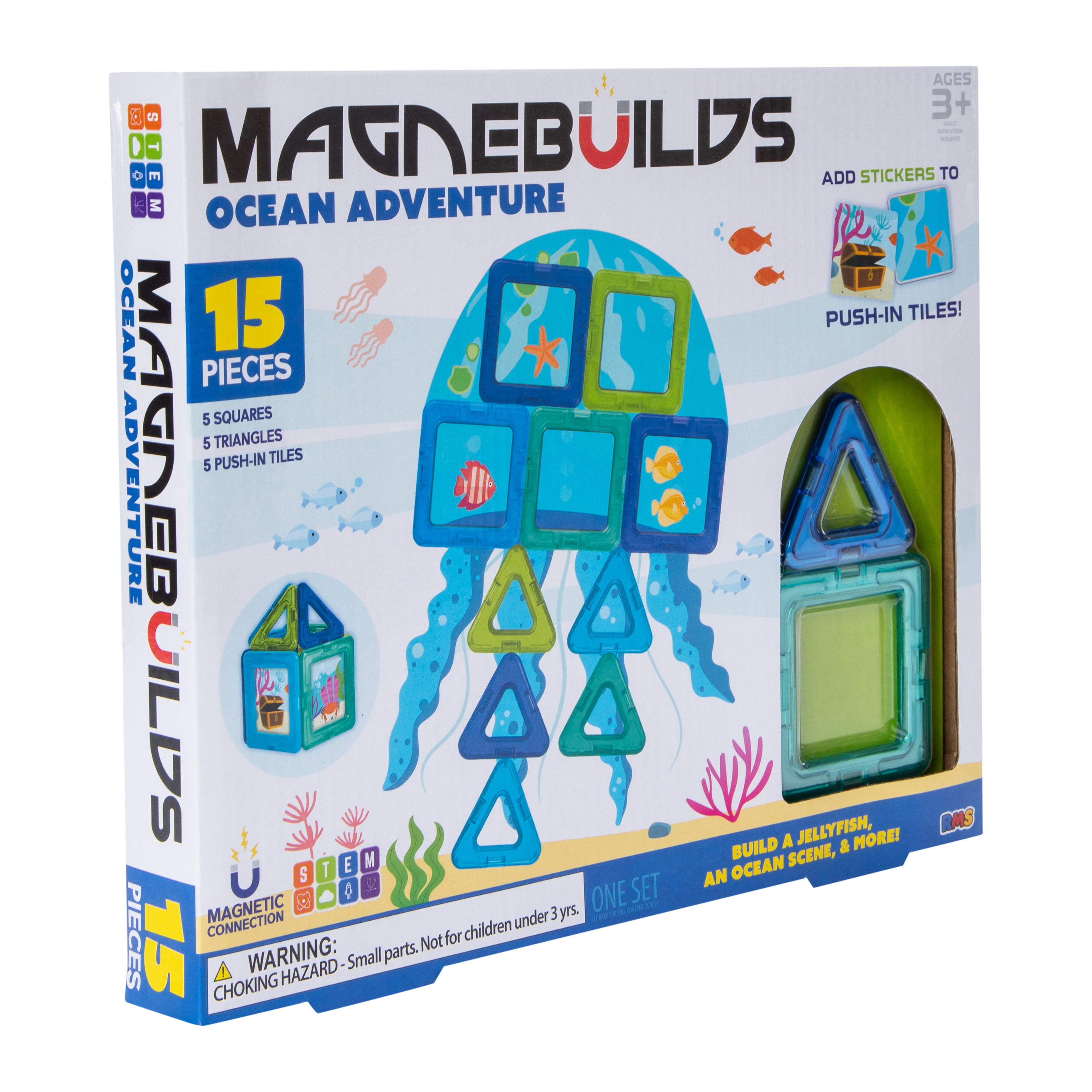 Grafix® Magnebuilds Magnetic Building Blocks 15-Piece Set