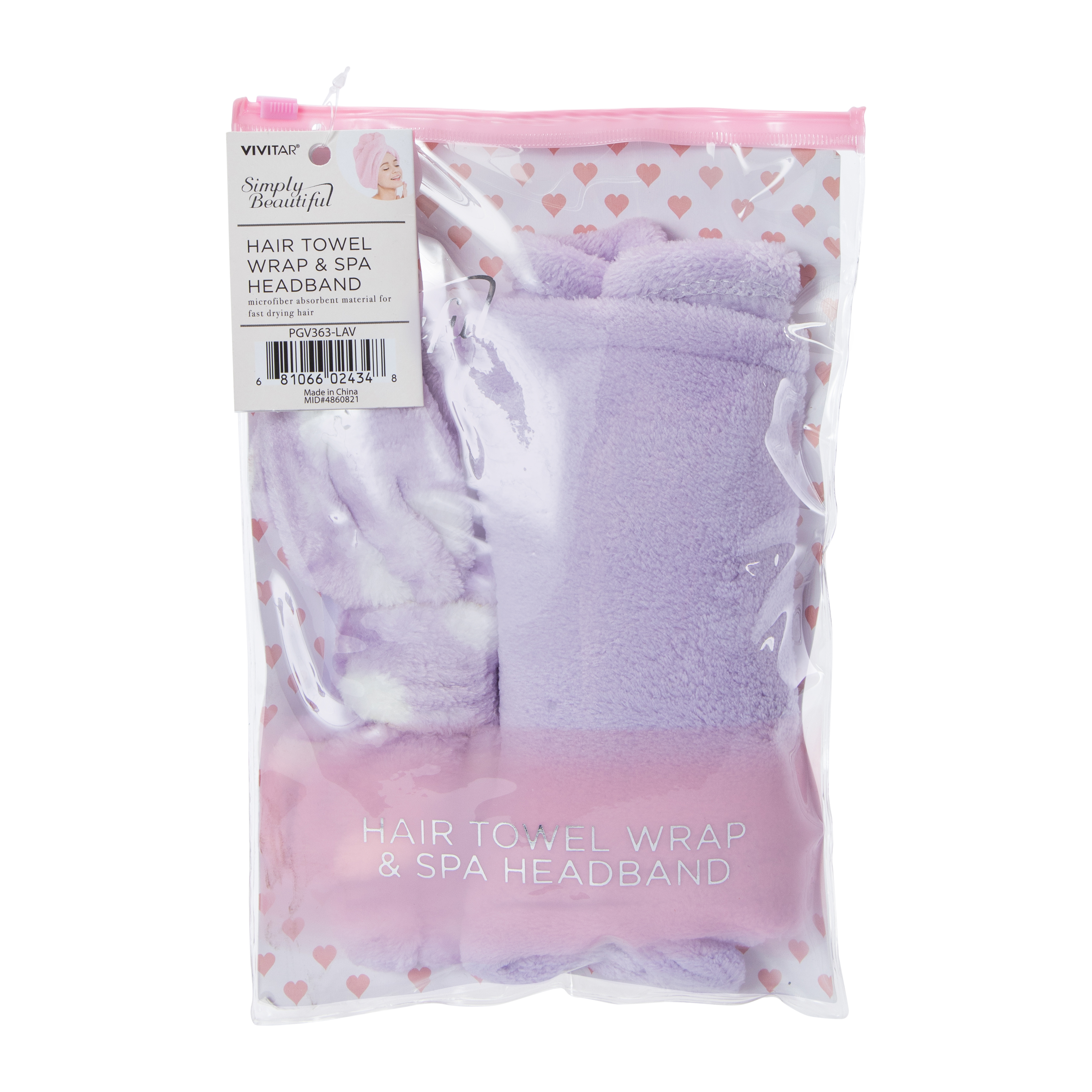 Vivitar® Hair Towel Wrap & Spa Headband Set 2-Pack