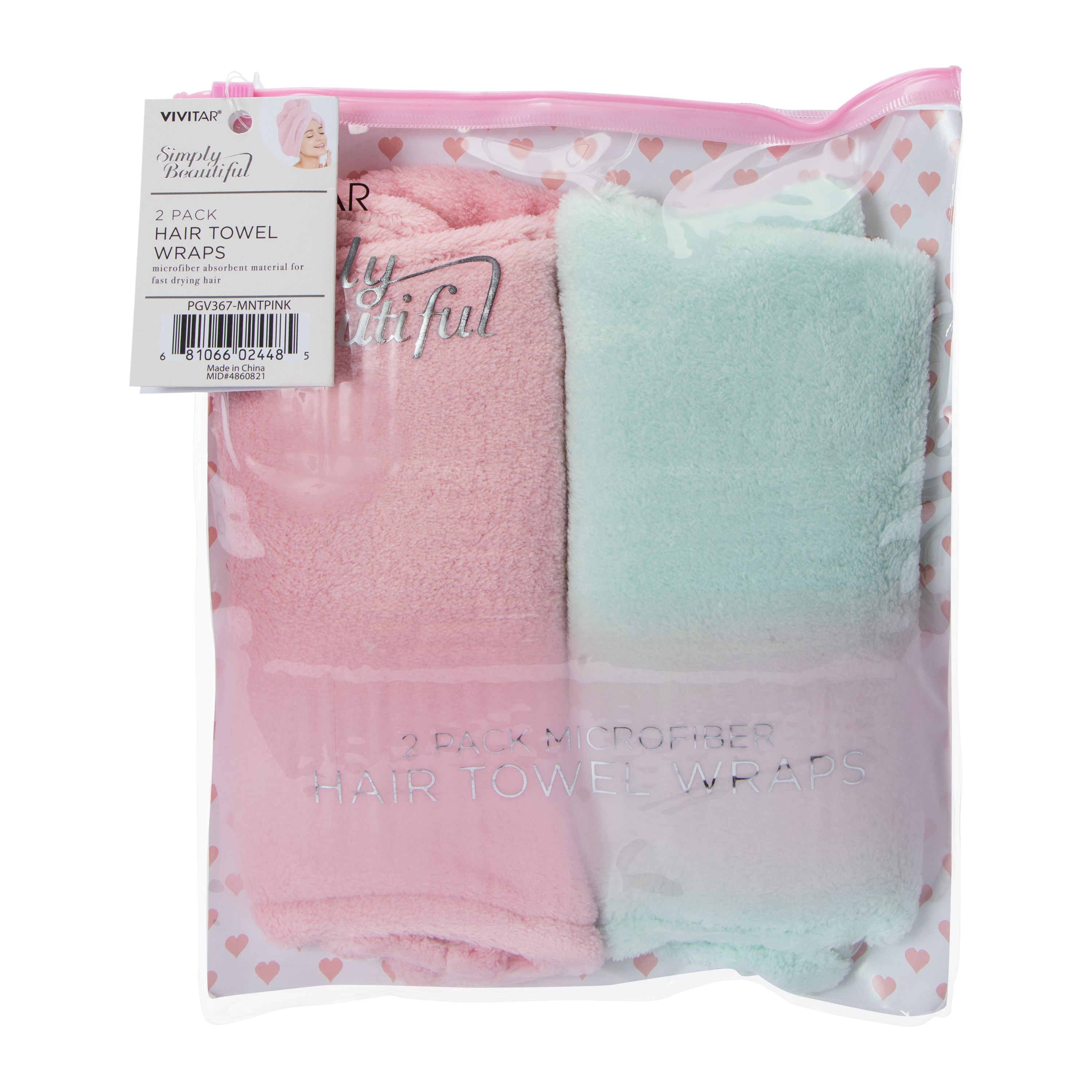 Vivitar® Microfiber Hair Towel Wraps 2-Count