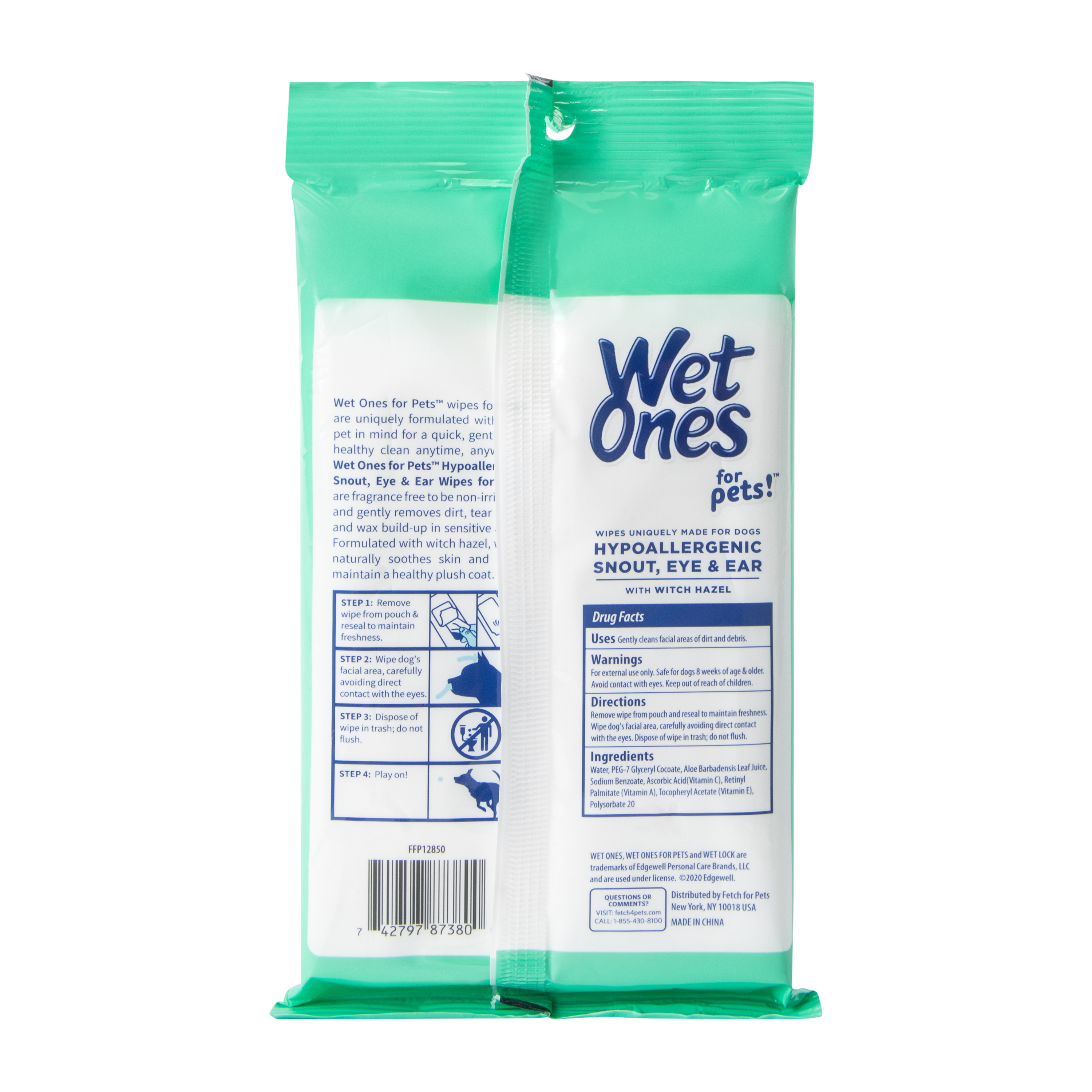 Wet Ones For Pets™ Hypoallergenic Snout, Eye & Ear Wipes 30-Count
