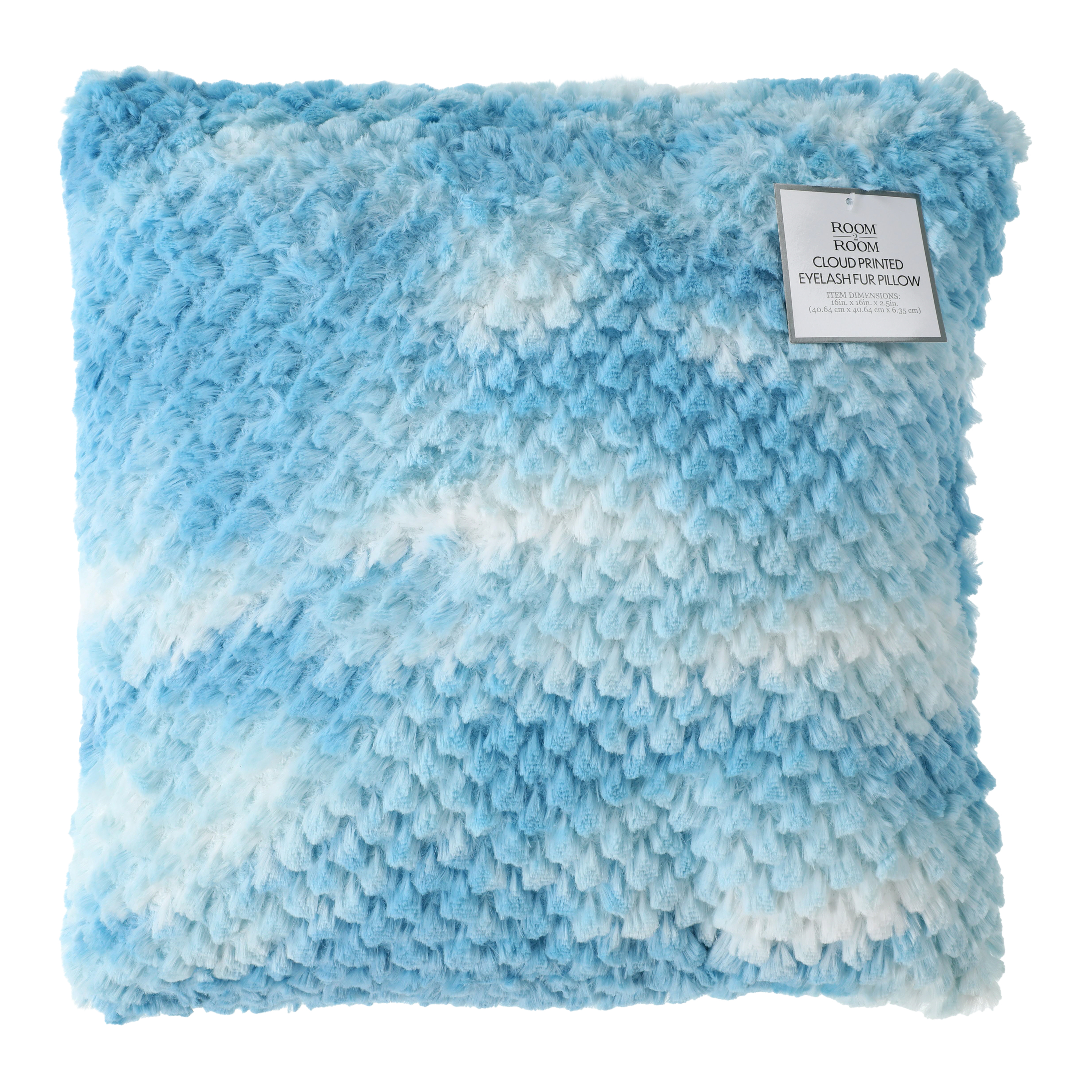 Textured Tie-Dye Flower Throw Pillow 16in x