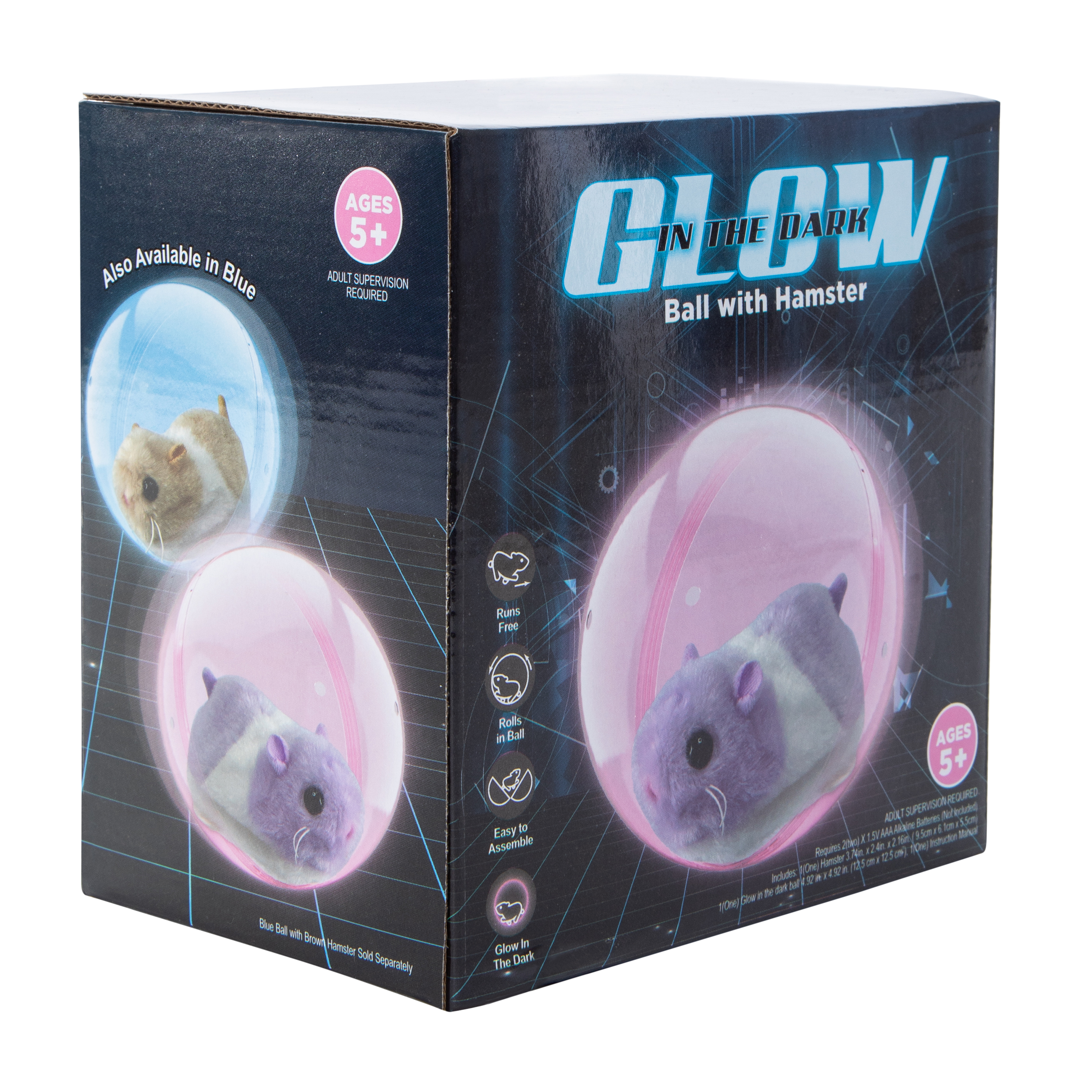 Glow In The Dark Rolling Ball Toy With Hamster Five Below