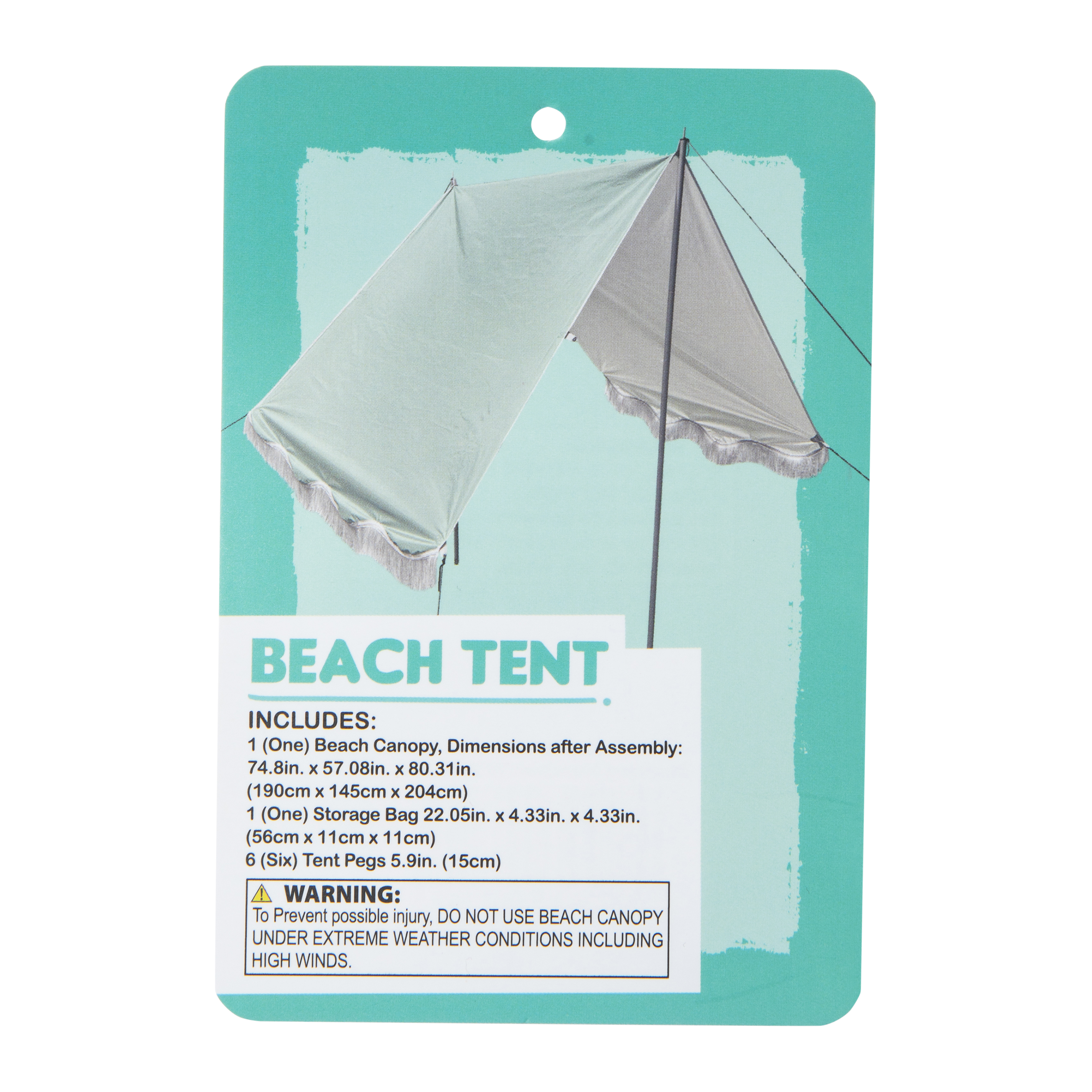 Fringe Beach Tent 74.8in x 80.31in