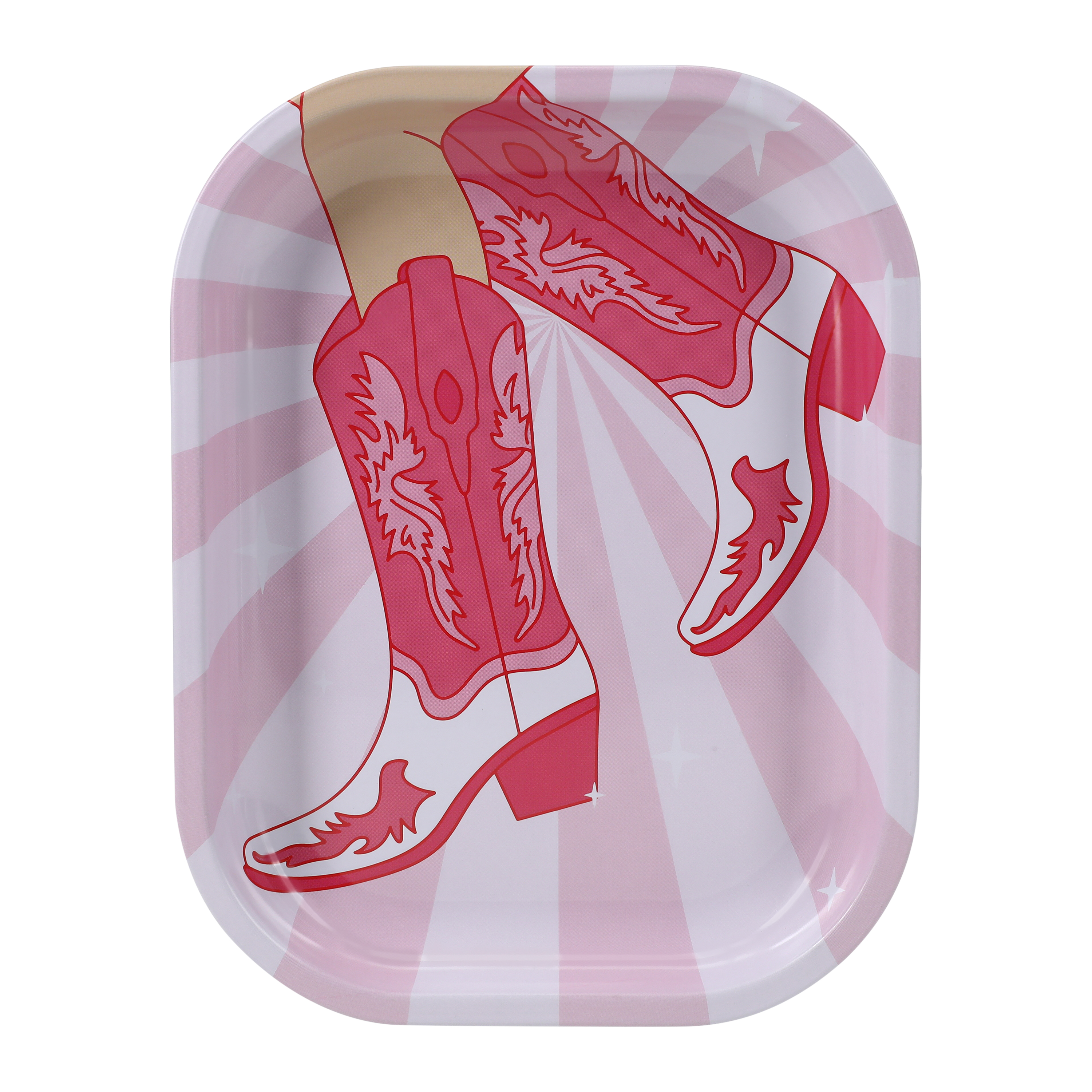 Pink Cowgirl Boots Food Tray 5.1in x 7.1in