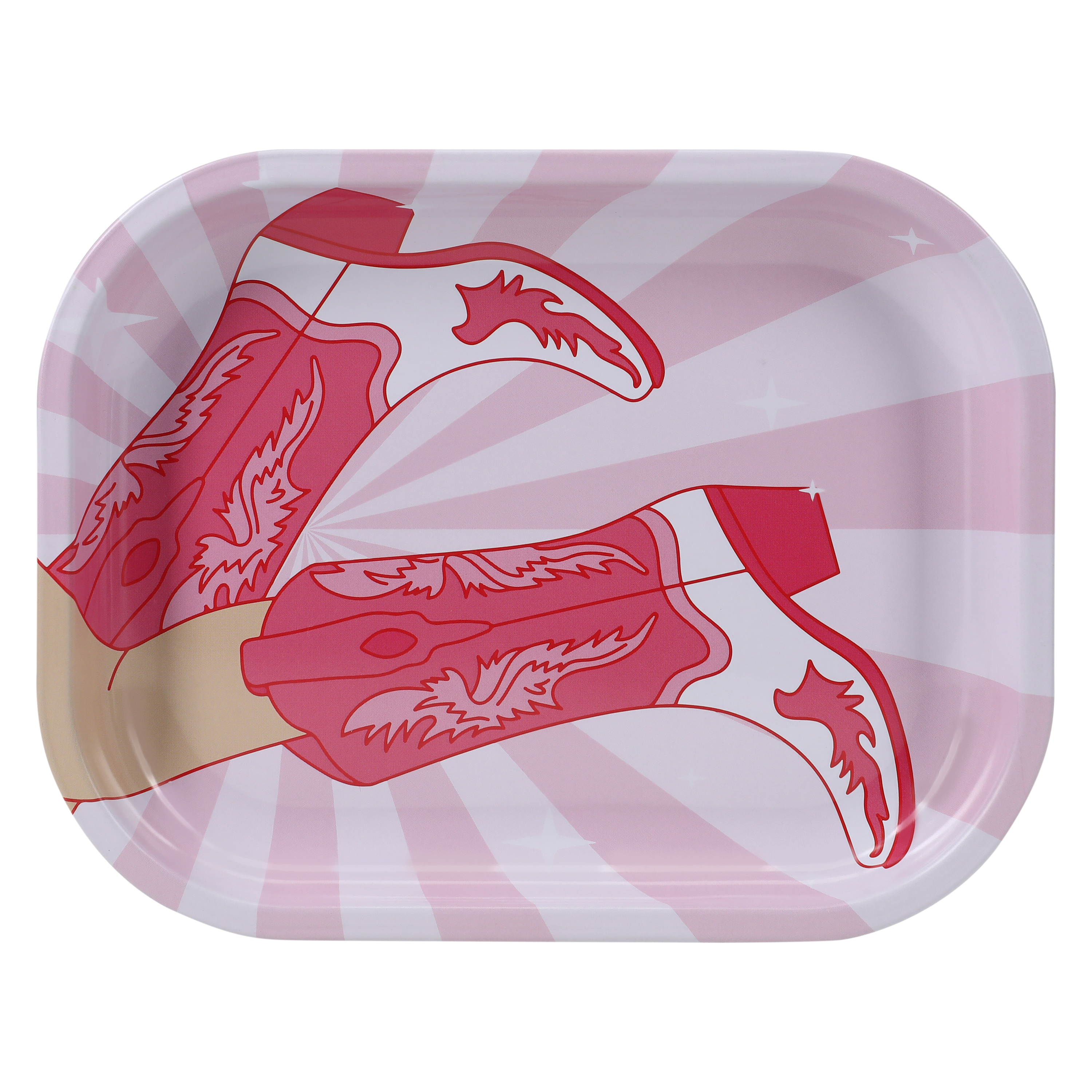 Pink Cowgirl Boots Food Tray 5.1in x 7.1in