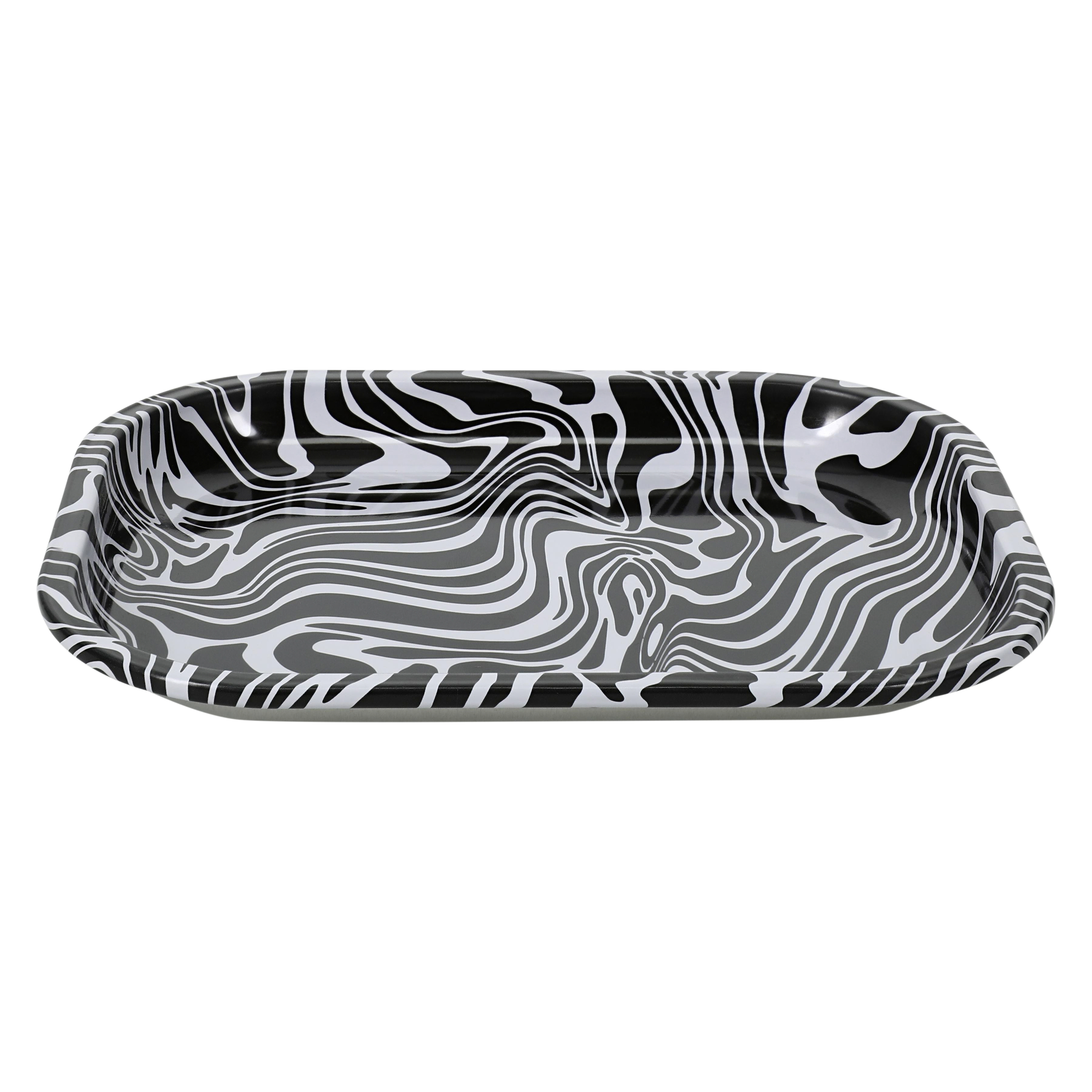 Black Swirl Food Tray 5.1in x 7.1in
