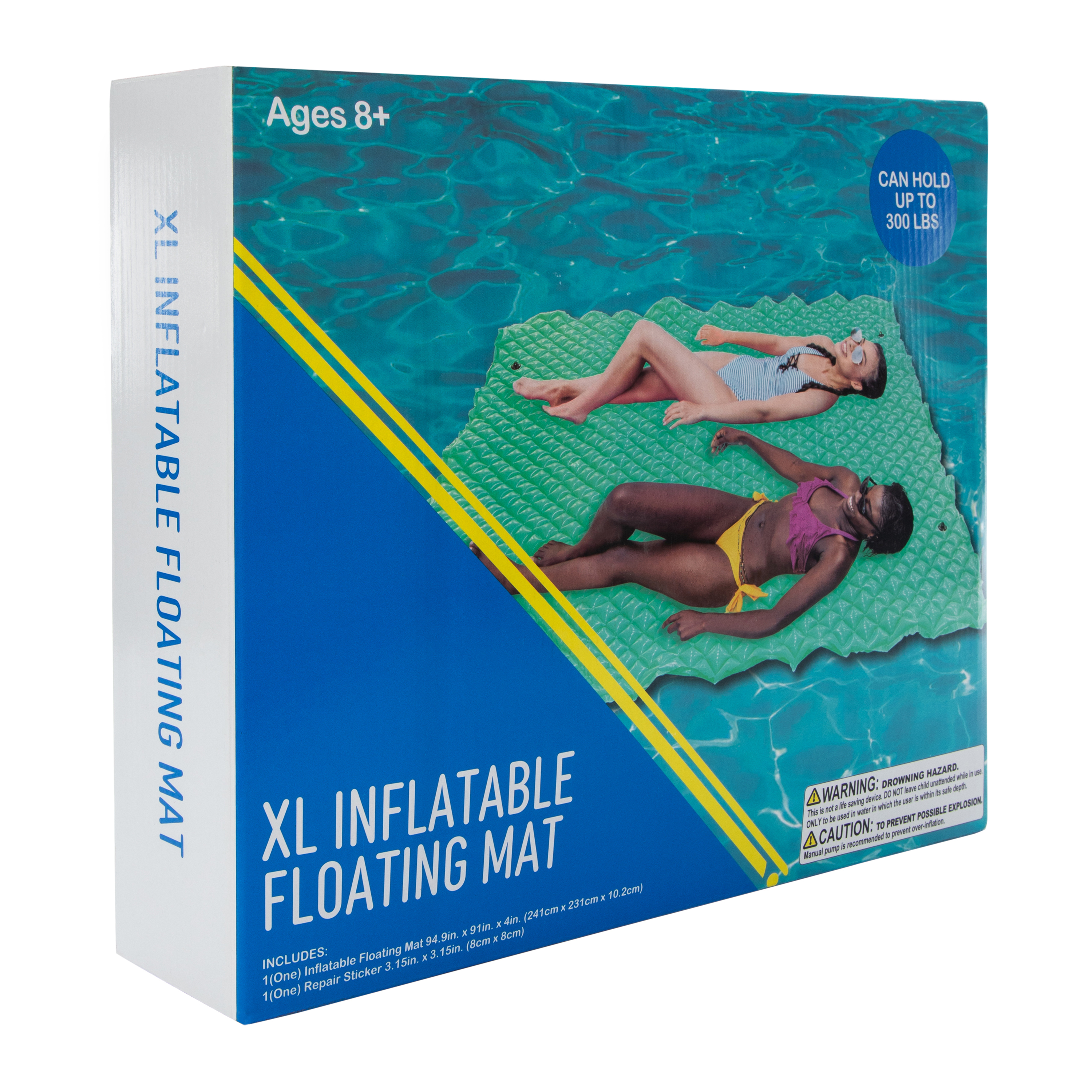 XL Inflatable Floating Pool Mat 91in x 94.9in