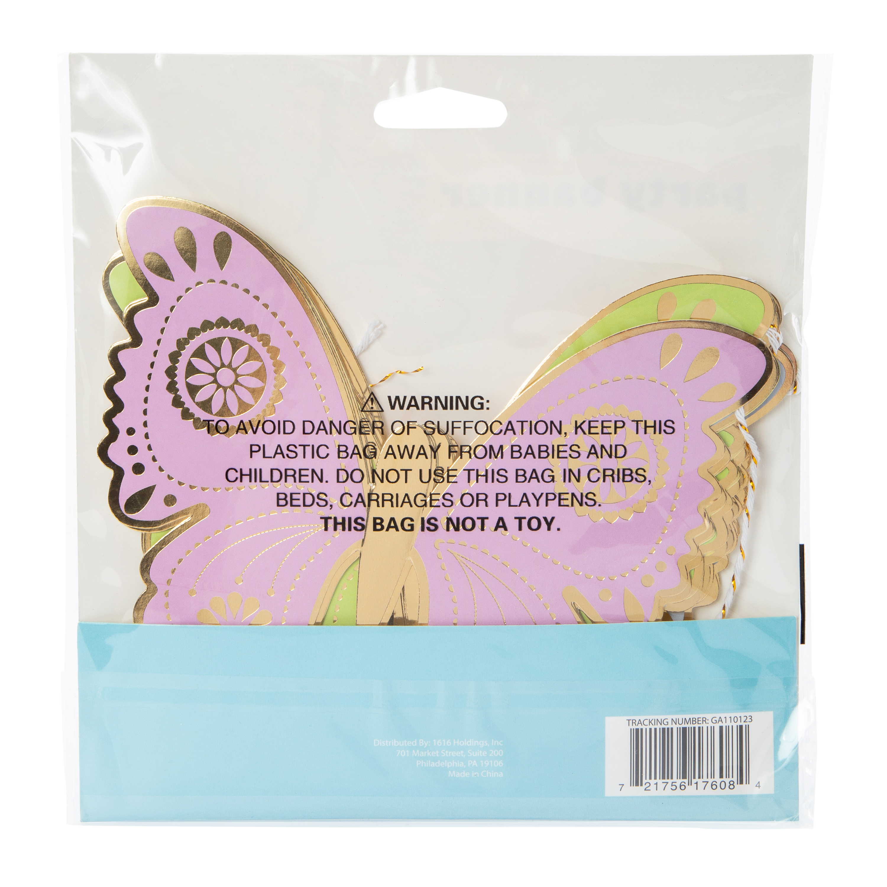 Butterfly Party Banner 96in x 5in