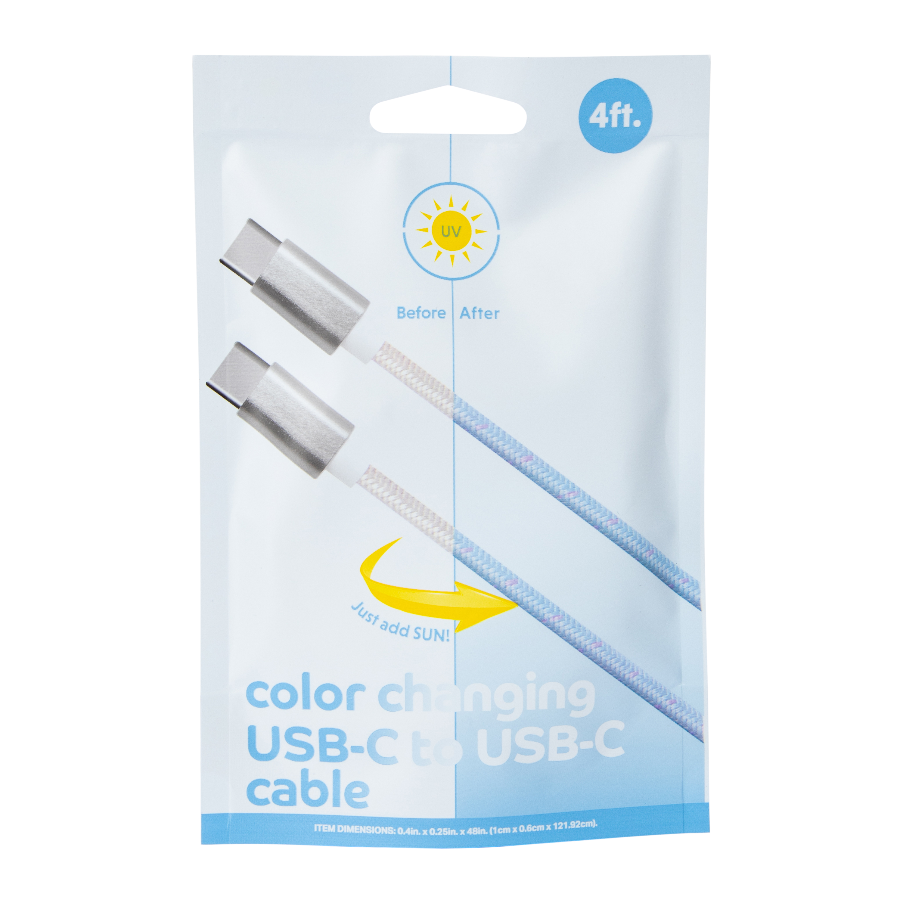 4ft Color Changing USB-C To Cable