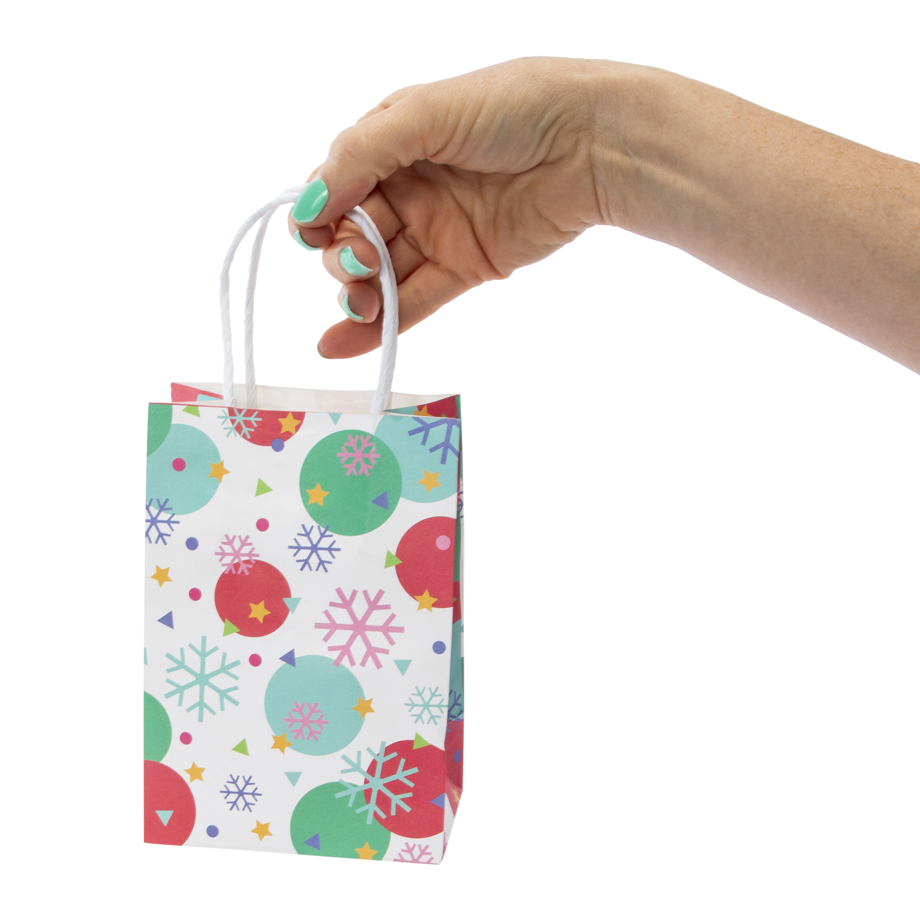 6-Count Small Holiday Gift Bags 6.5in x 4.5in