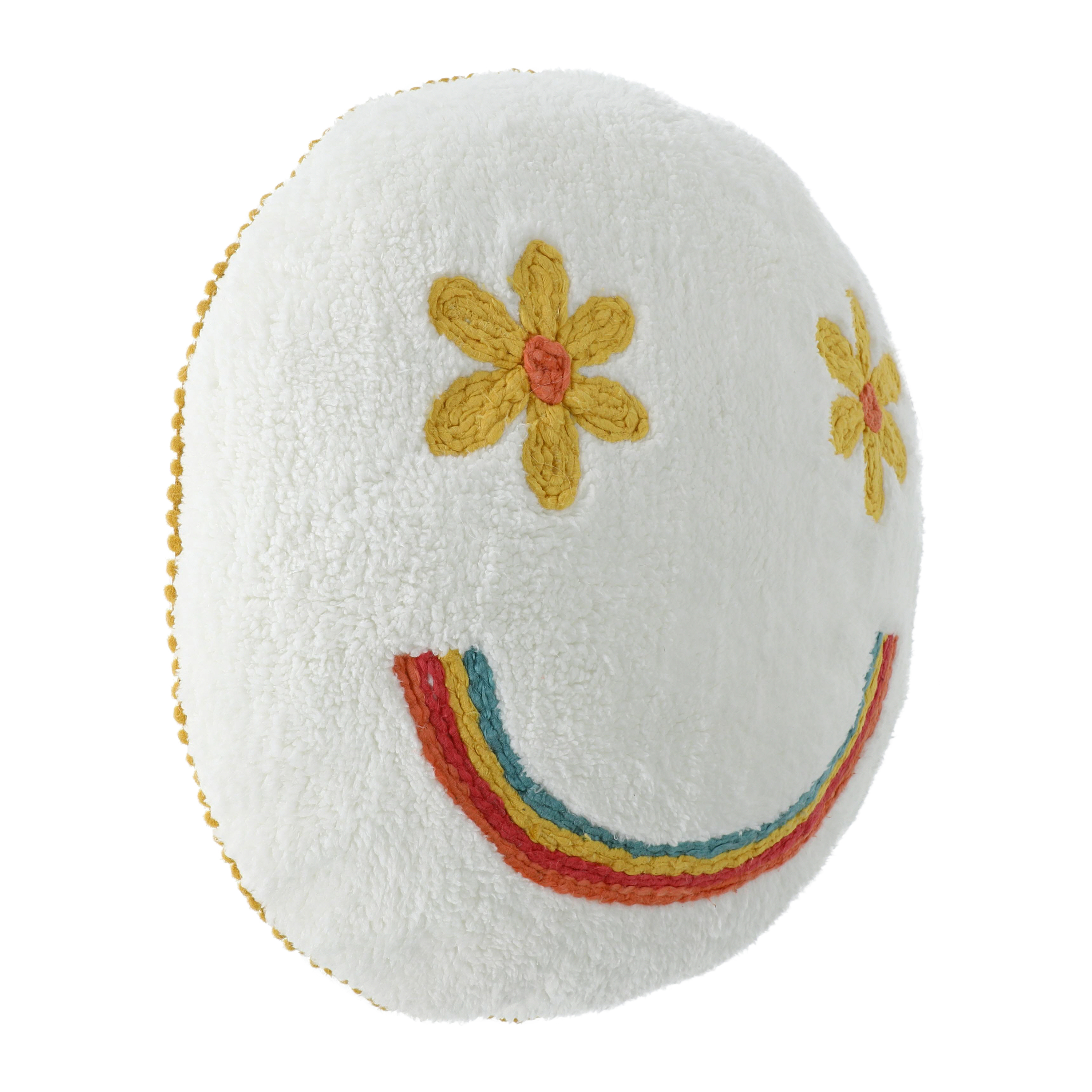 Happy Face Throw Pillow 15in