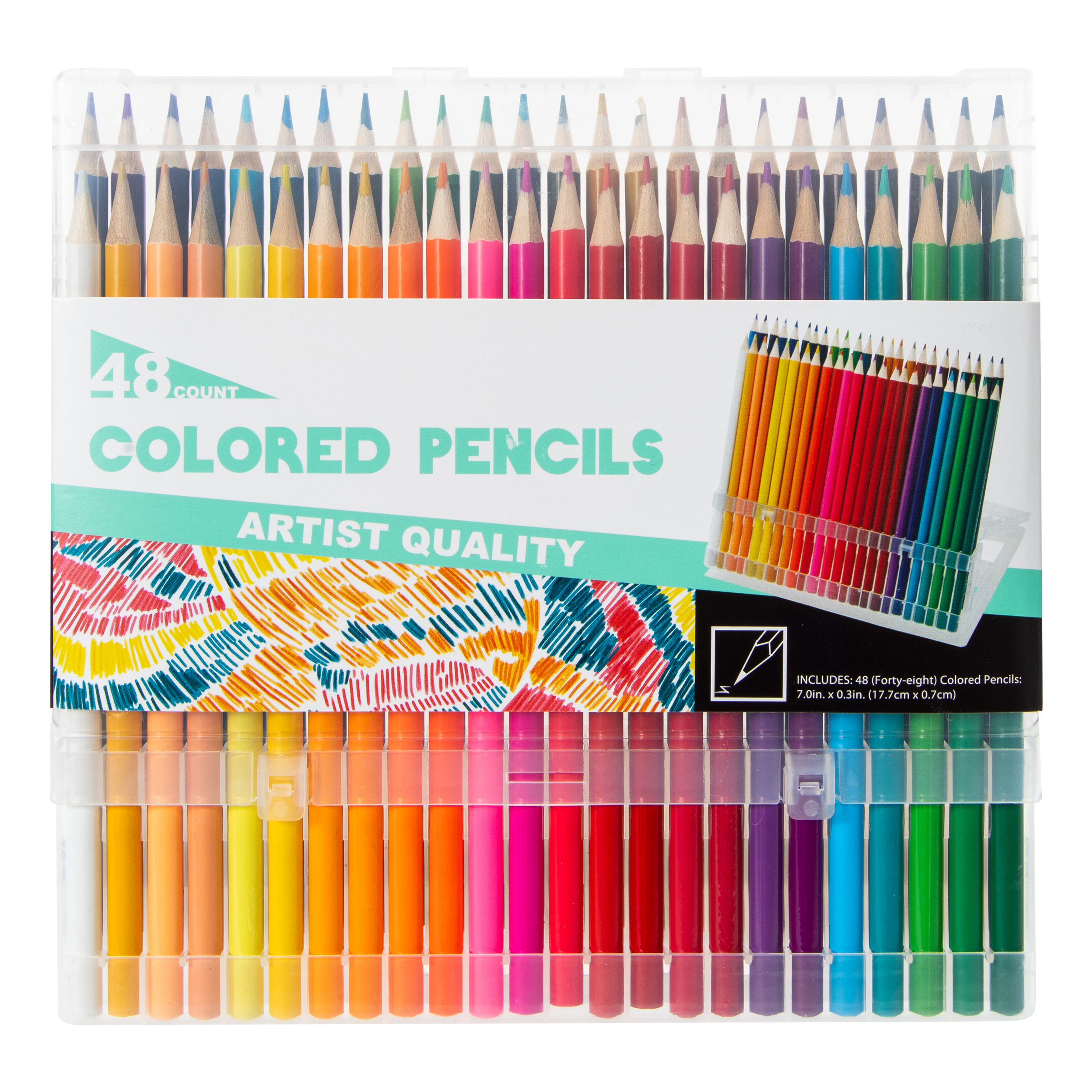 Colored Pencils Set With Stand 48-Count | Five Below