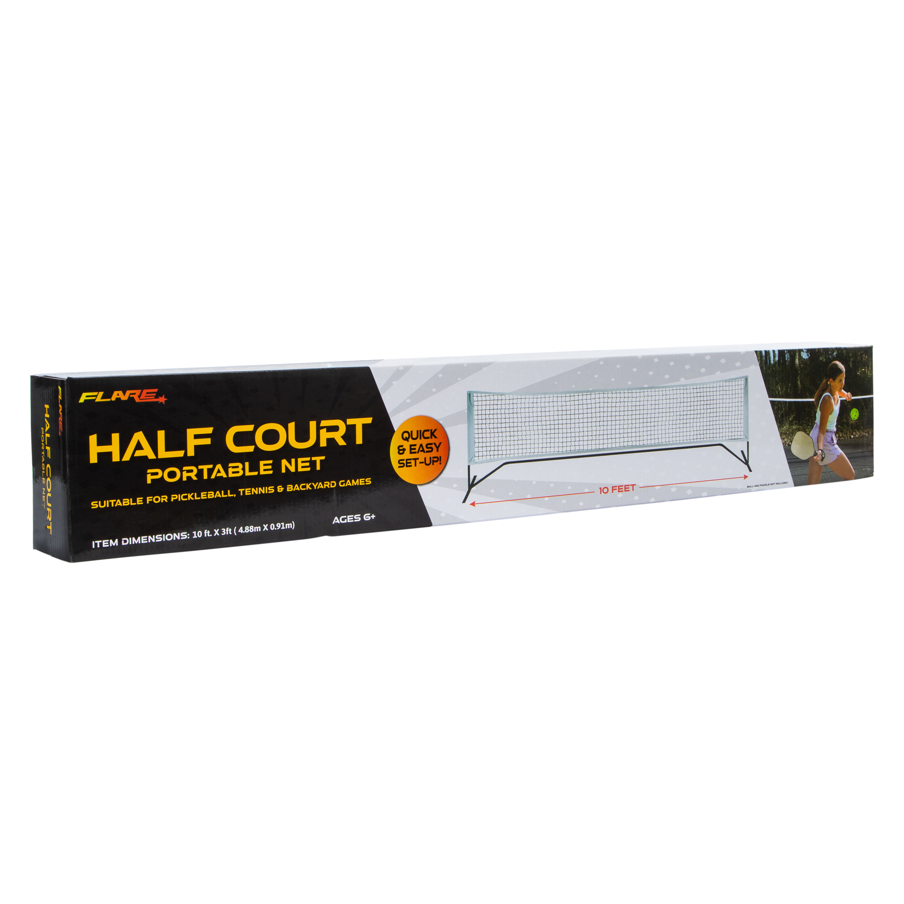 Flare Half Court Portable Net 10ft x 3ft | Five Below