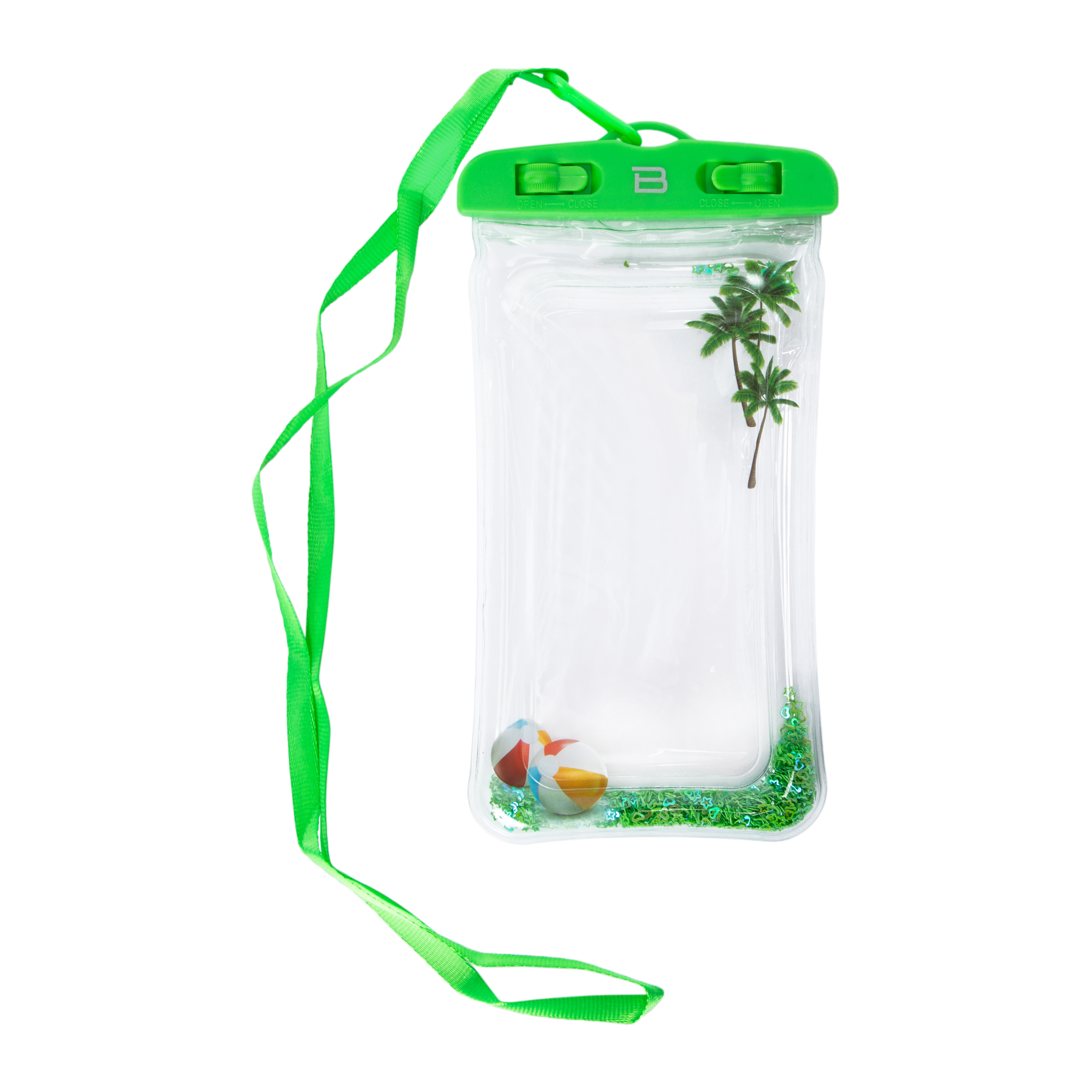 Glitter Waterproof Phone Pouch With Neck Strap