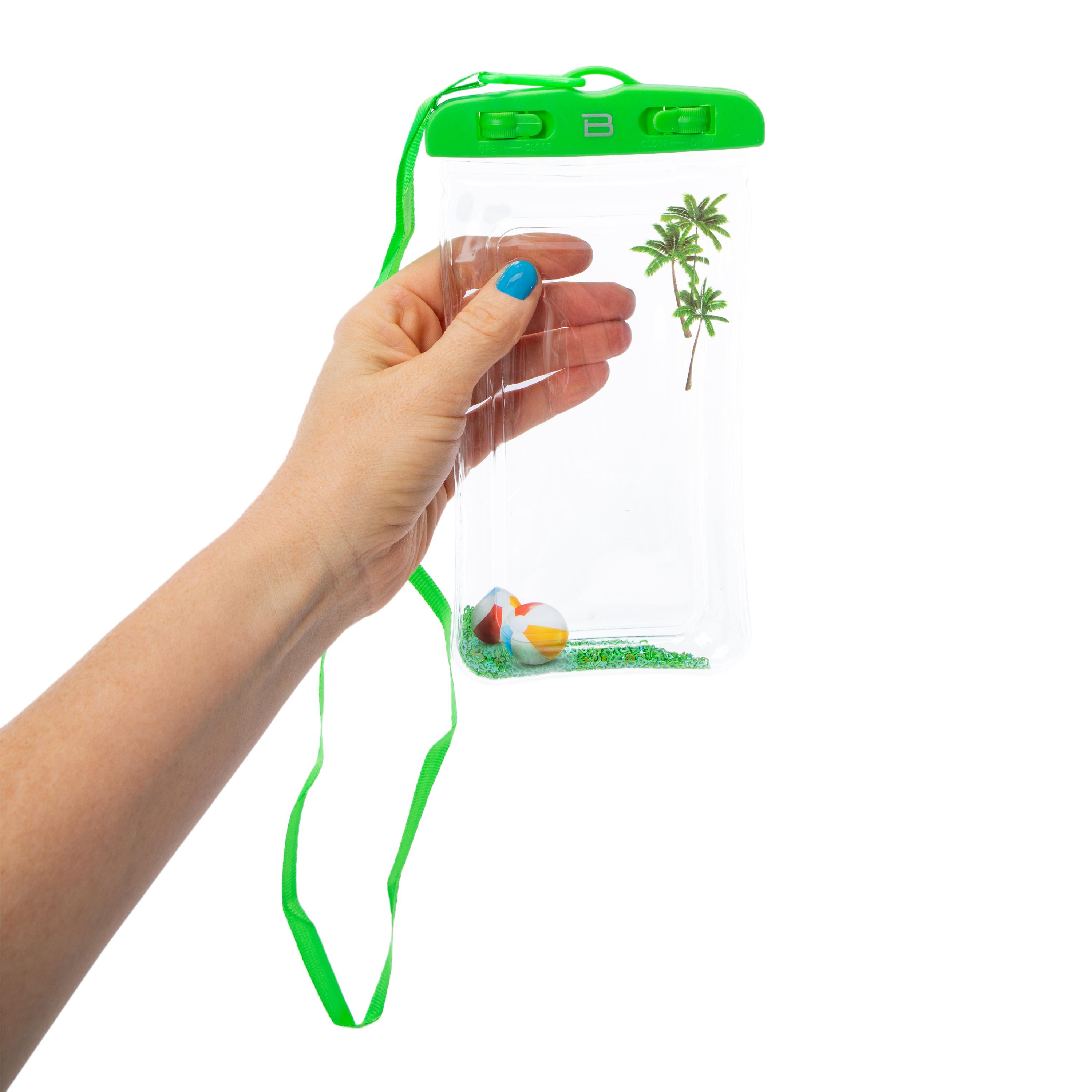 Glitter Waterproof Phone Pouch With Neck Strap