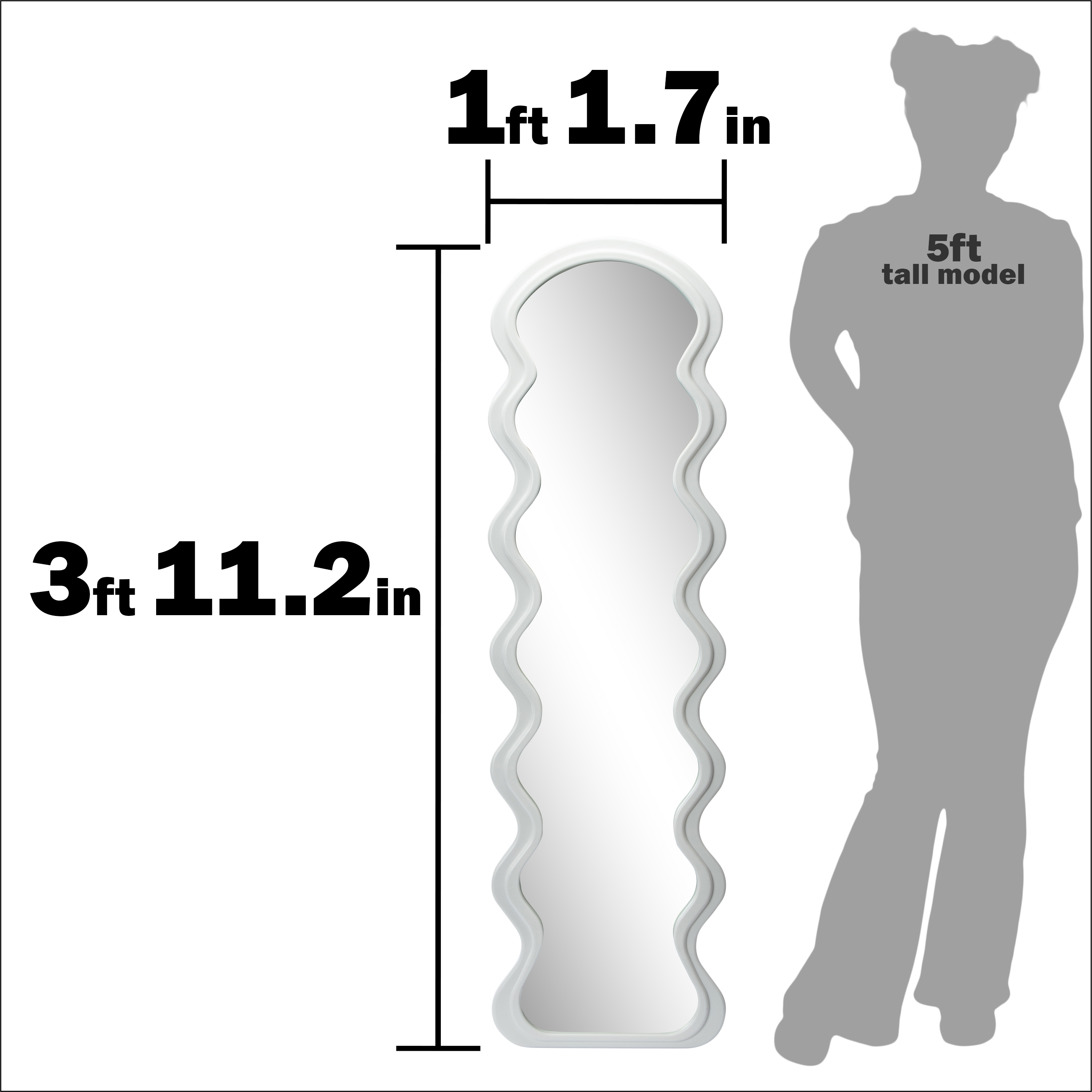 Wavy Floor Mirror 47.24in