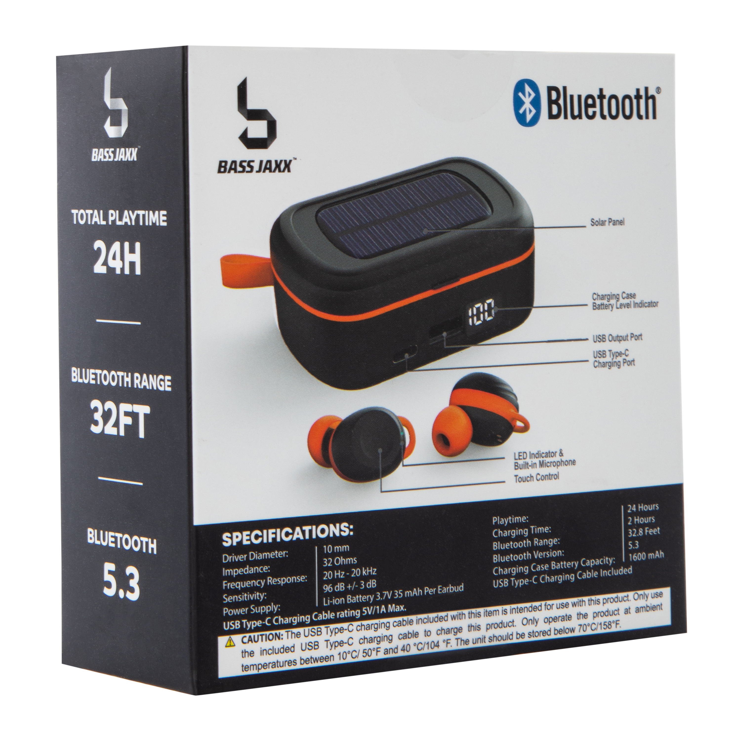 Solar True Wireless Earbuds With Mic