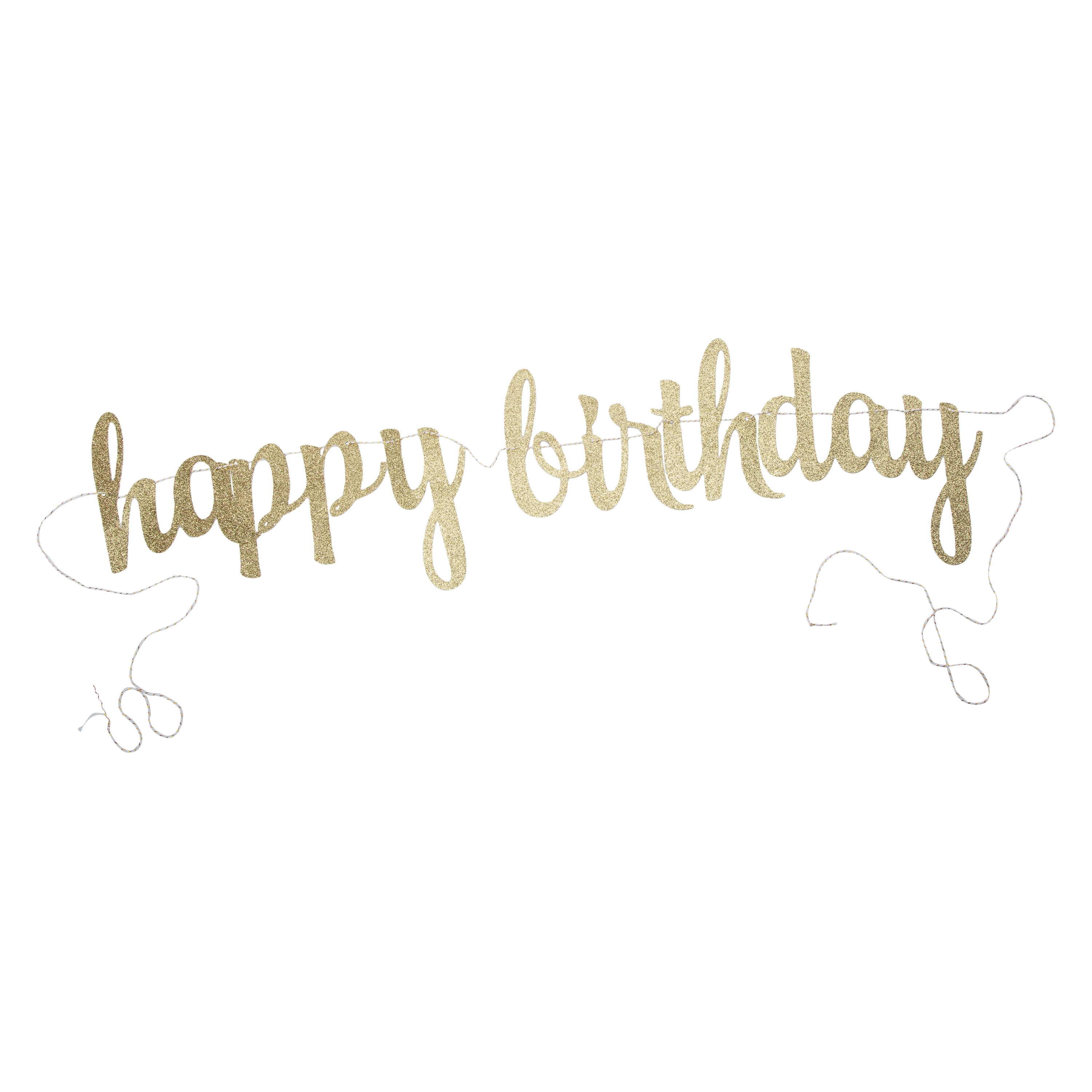 Glitter 'Happy Birthday' Party Banner 96in x 9.46in