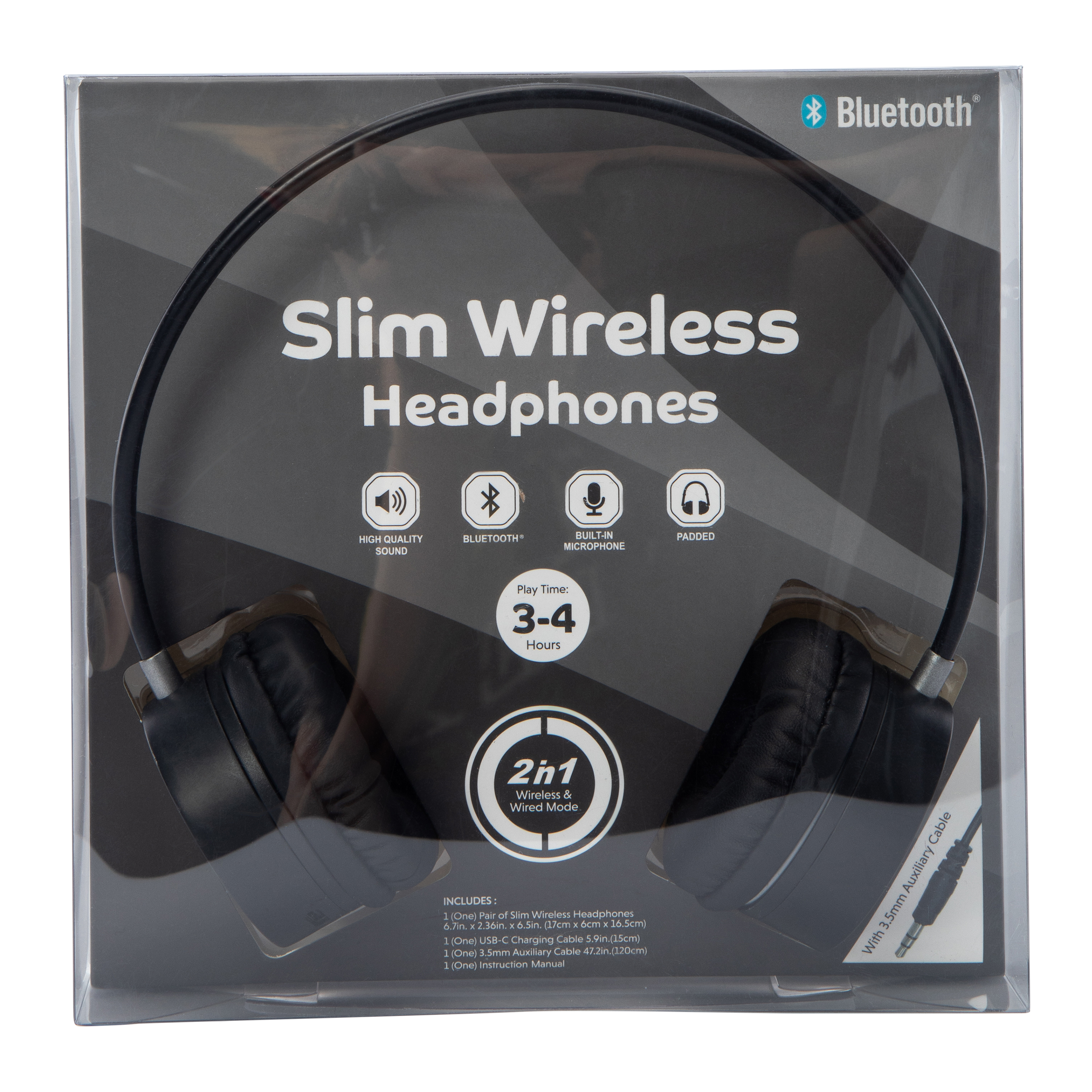 Slim 2-In-1 Wireless Headphones