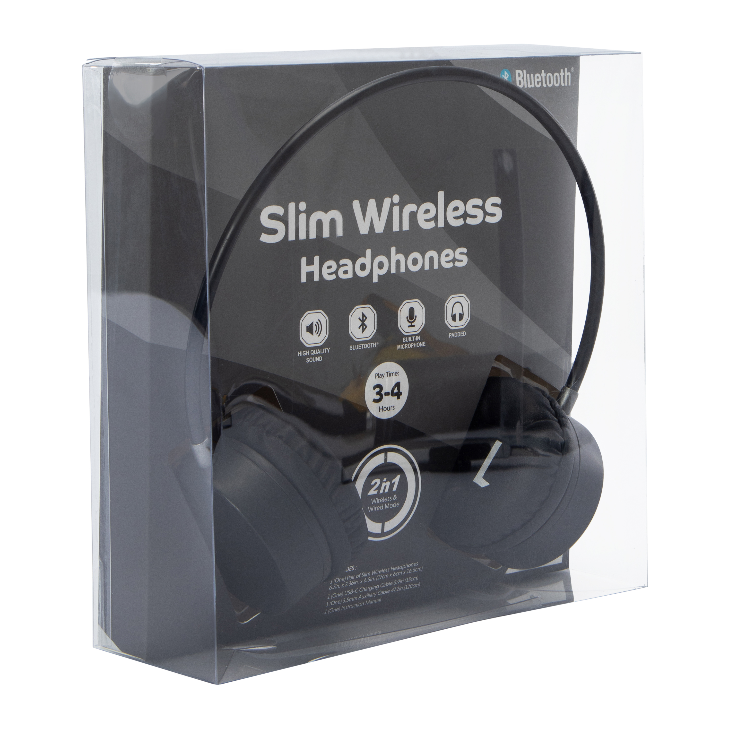 Slim 2-In-1 Wireless Headphones