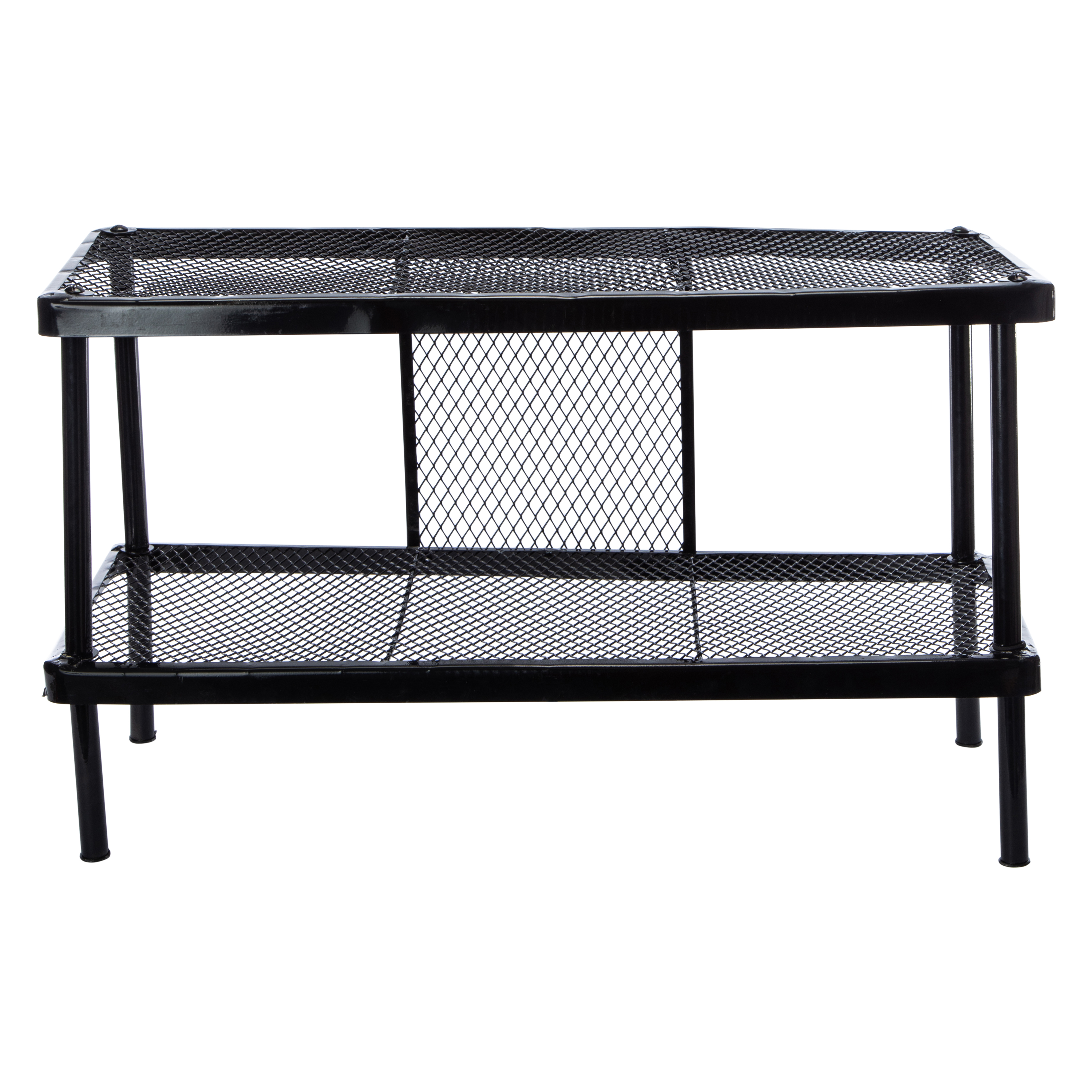 2-Tier Metal Shoe Rack 27in x 15.9in