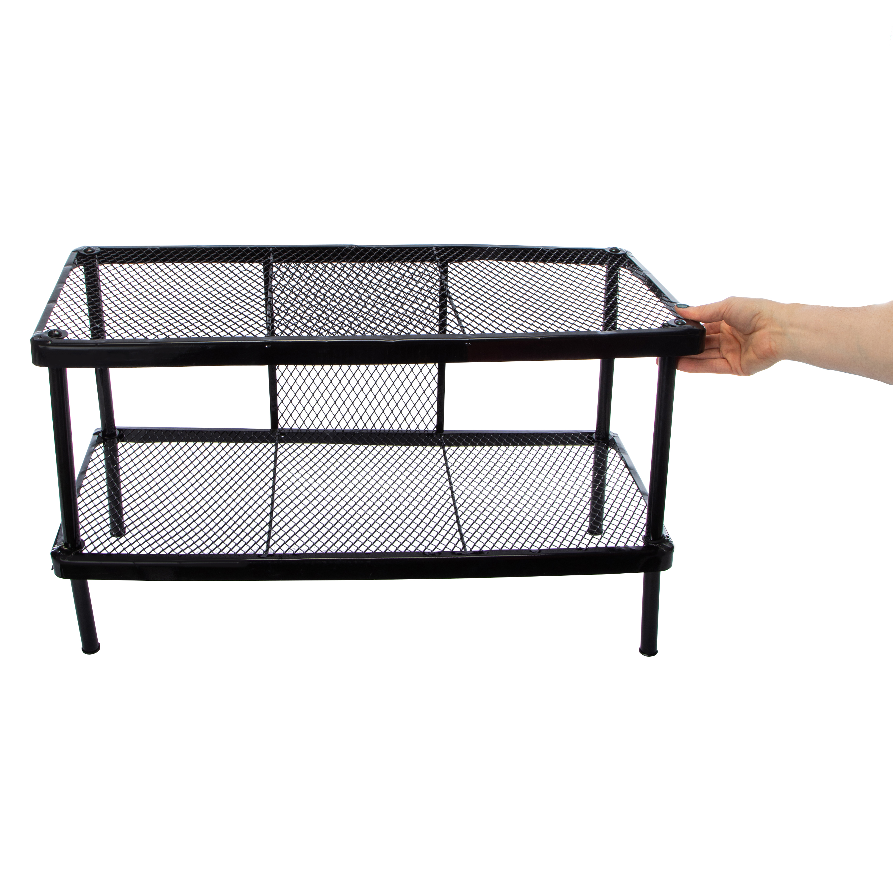 2-Tier Metal Shoe Rack 27in x 15.9in