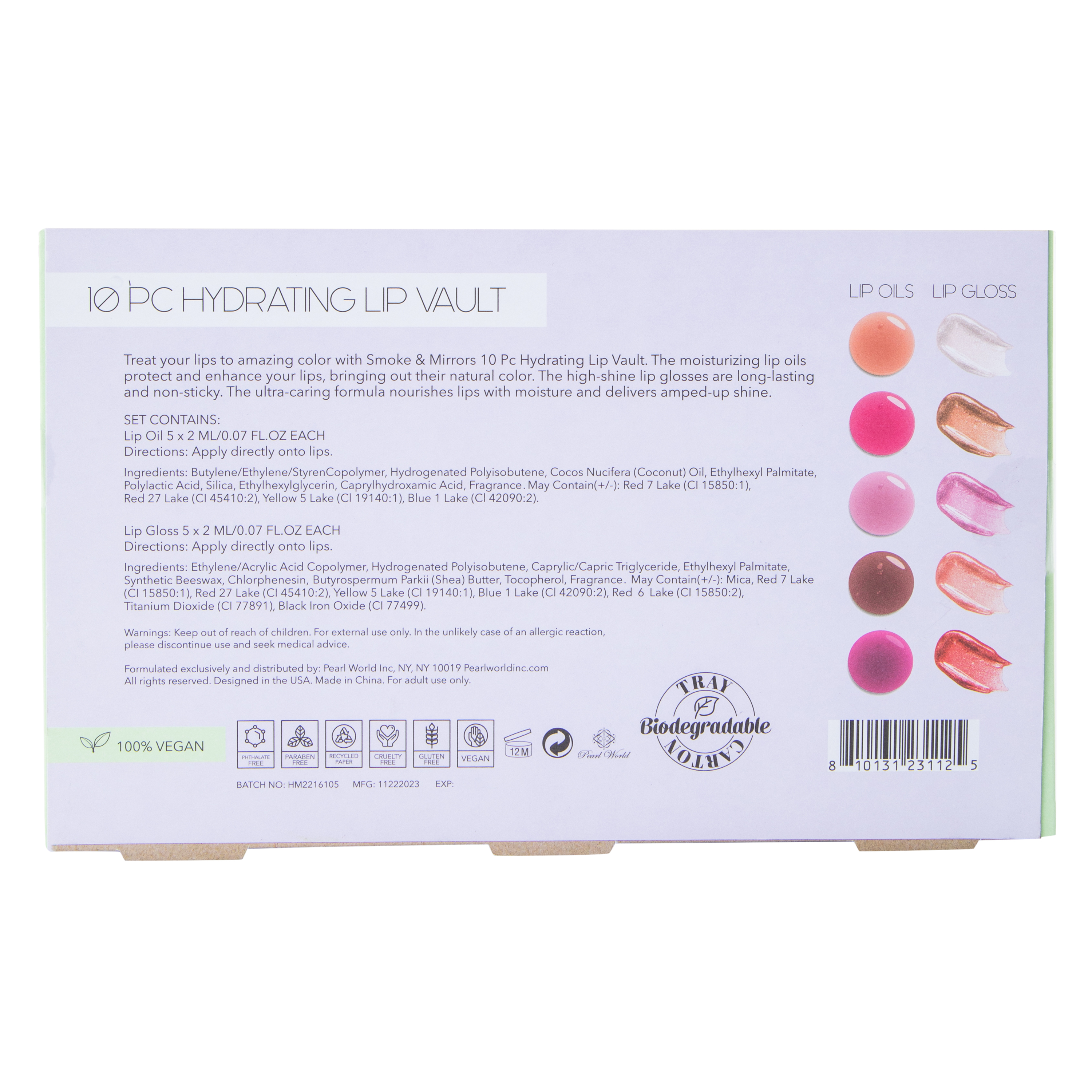 Smoke & Mirrors Hydrating Lip Vault Set 10-Count